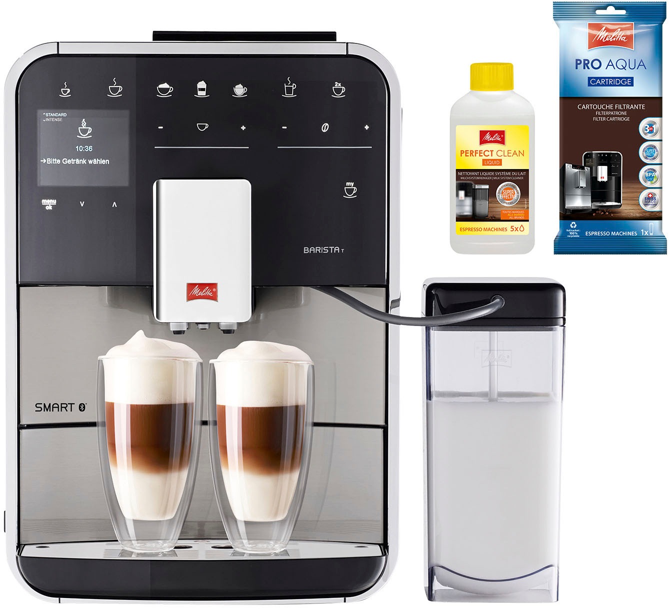 Kaffeevollautomat »Barista T Smart® F 84/0-100, Edelstahl«, Hochwertige Front aus...