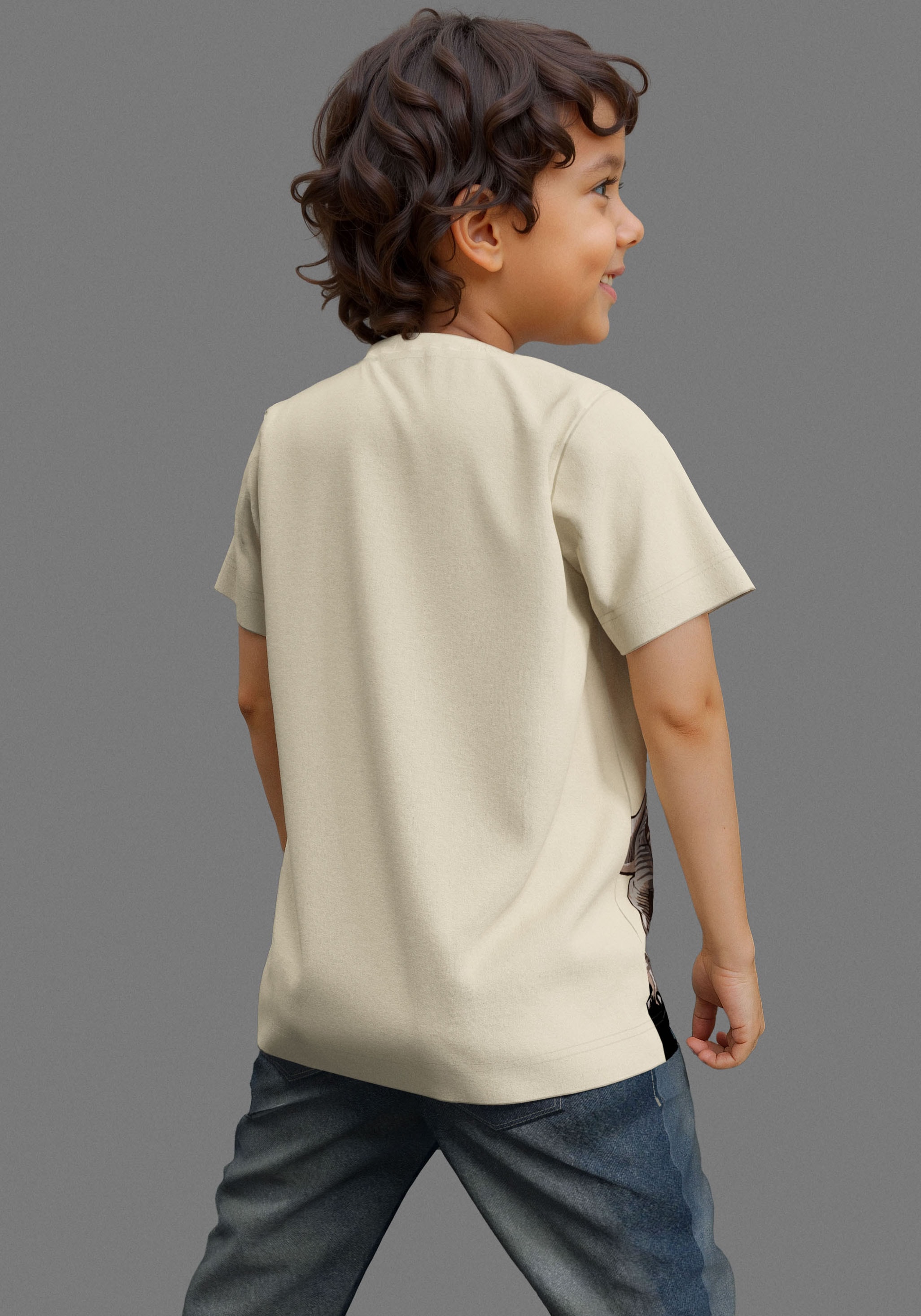 KIDSWORLD T-Shirt »Druck: DINO REX ATTACK«, mit großem Saum-Druck
