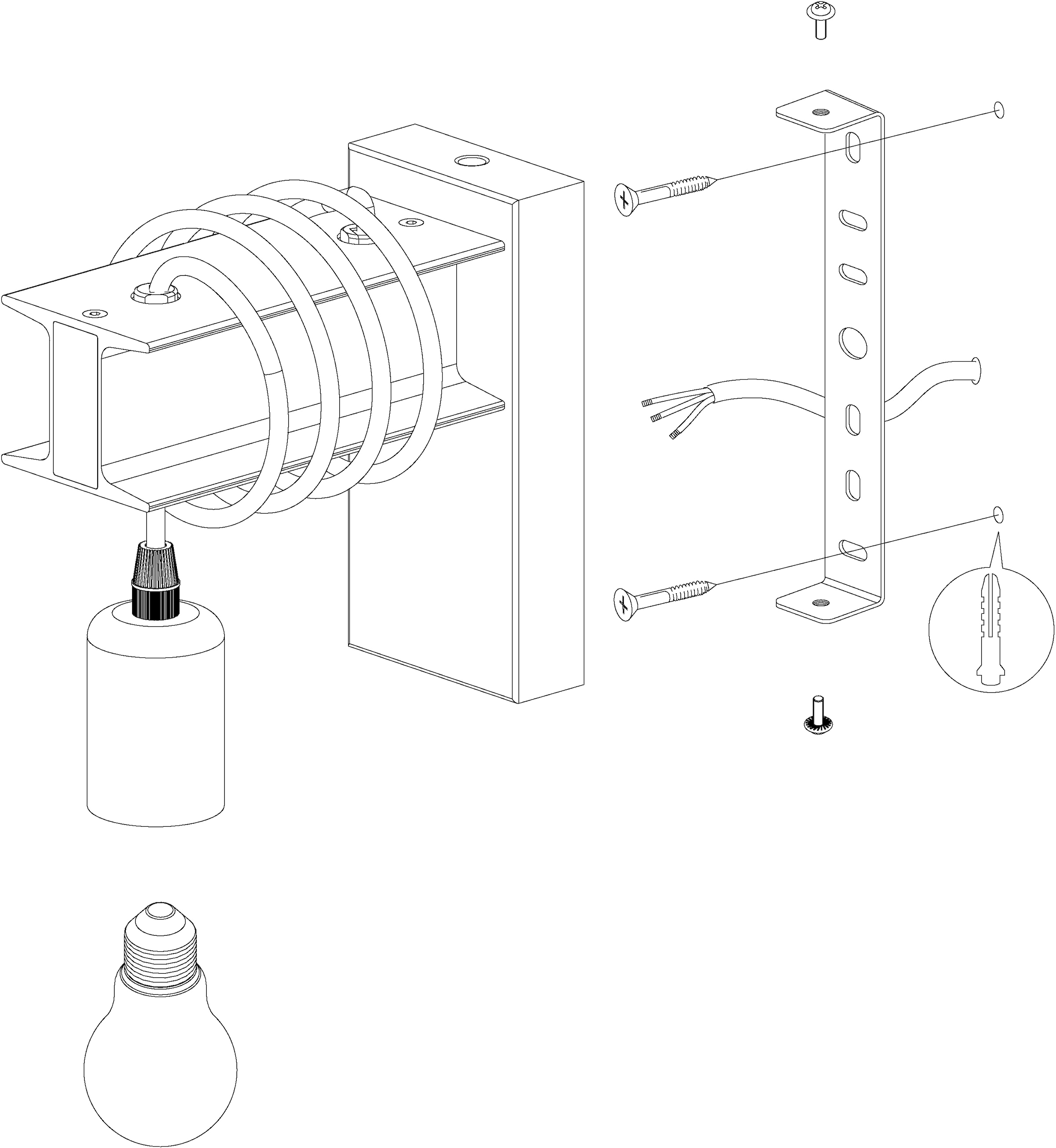 EGLO Wandleuchte »TOWNSHEND 4«, 1 flammig, Leuchtmittel E27 | ohne Leuchtmittel, Vintage Wandleuchte im Industrial Design, Retro Lampe, Fassung: E27