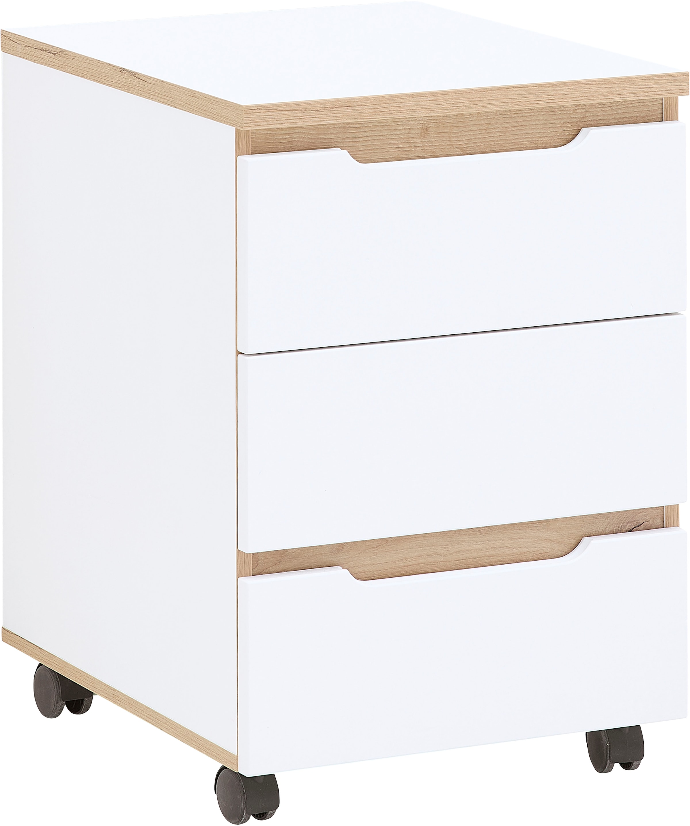 Innostyle Container »Memphis Rollcontainer,45x66x55cm (B/H/T)«, (1 St.), 3 Schubkästen, Soft-Close, ABS-Kantenschutz, 2 Rollen mit Bremse