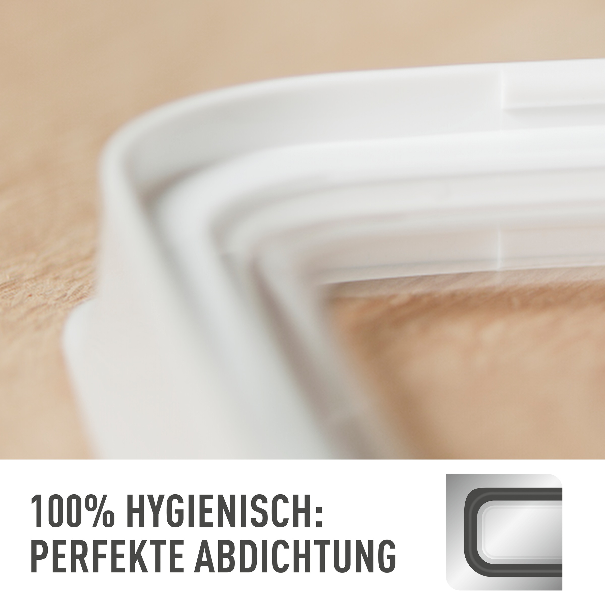 Emsa Vorratsdose »Optima«, (2 tlg.), 0,18 Liter, rechteckig, frische Dichtung, rutschfeste Stapelränder