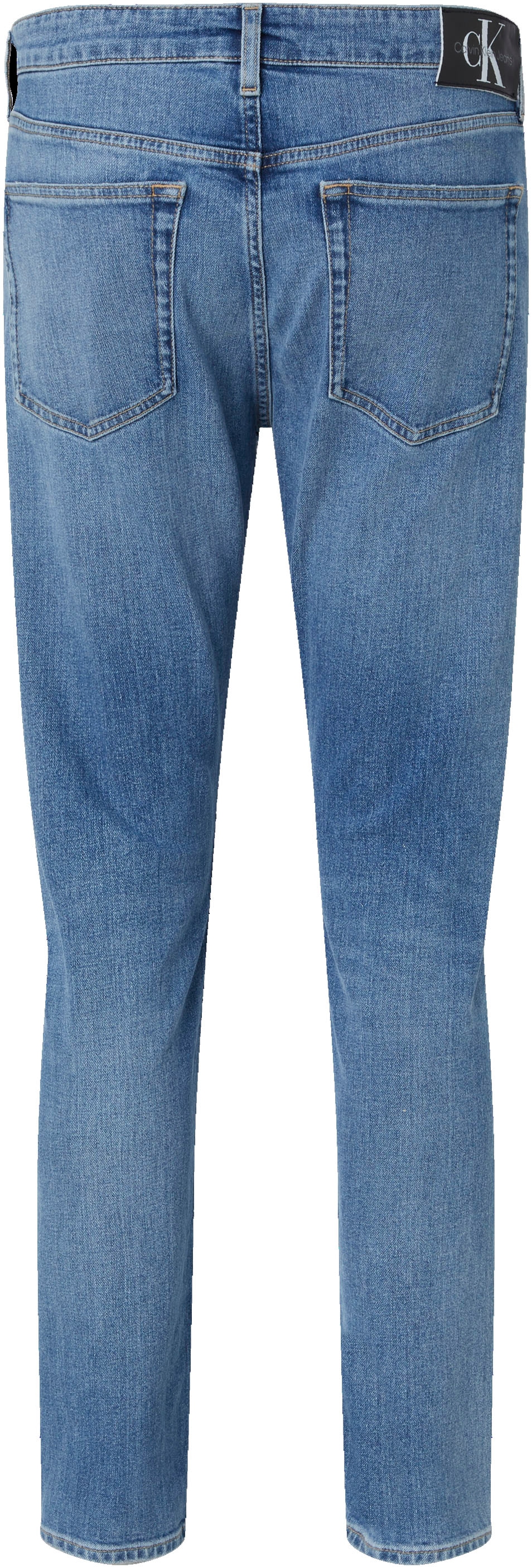 Badge Klein Klein Calvin TAPER«, kaufen Tapered-fit-Jeans mit bei OTTO Jeans Leder- »SLIM Calvin