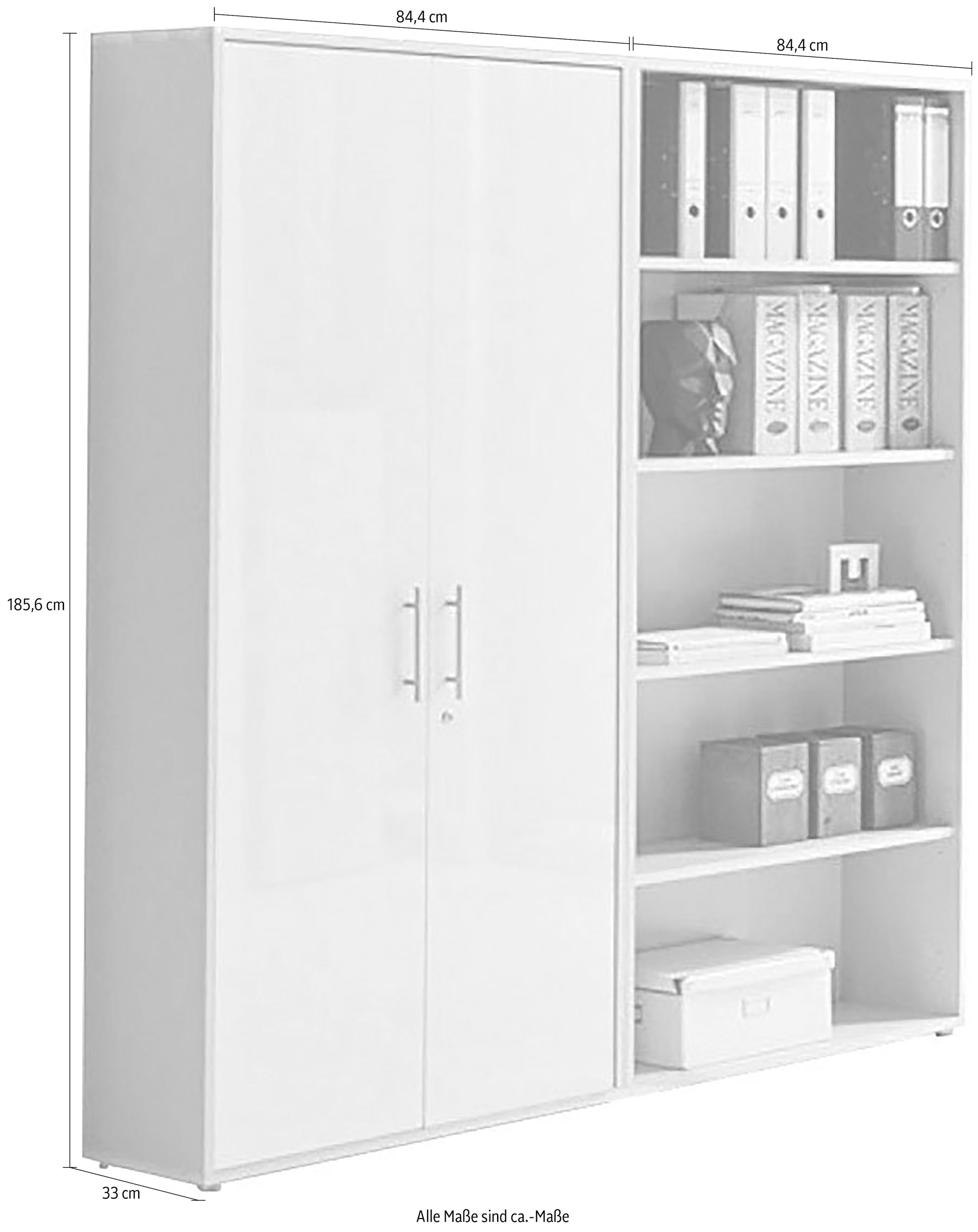 BMG Möbel Büromöbel-Set »Tabor Office«, (Set, 2 tlg.)