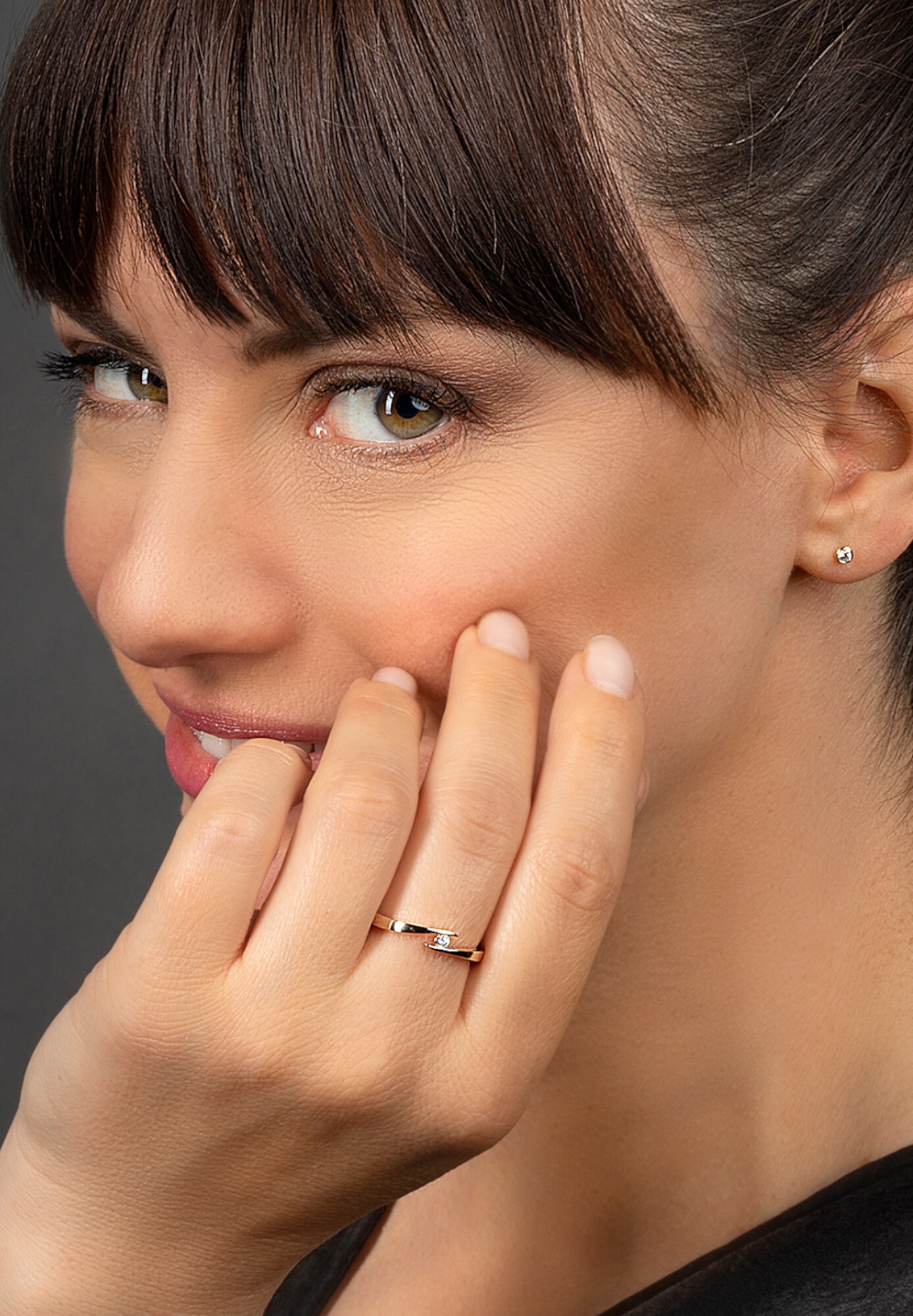 ONE ELEMENT Diamantring »0.04 ct Diamant Brillant Ring aus 585 Gelbgold«