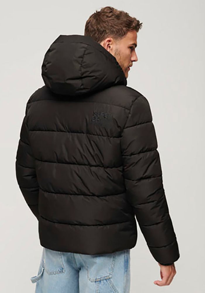 Superdry Steppjacke »HOODED SPORTS PUFFR JACKET«, mit Kapuze, mit kontrastfarbener Stickerei