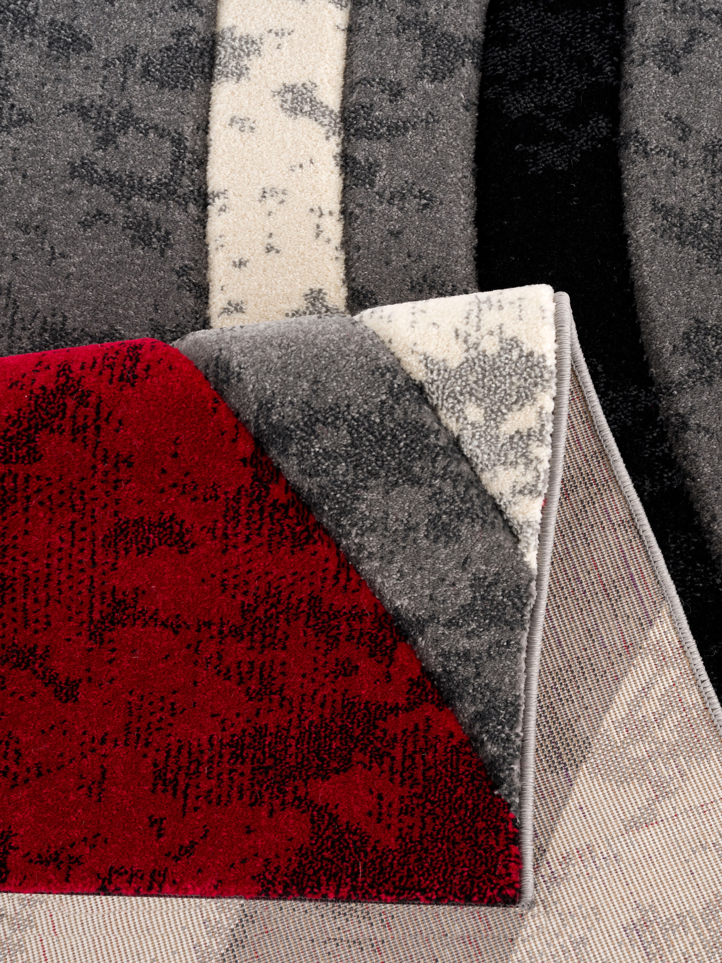 Home affaire Teppich »Jelva«, rechteckig, 11 mm Höhe, Kurzflor, mit handgearbeitetem Konturenschnitt im 3D-Design