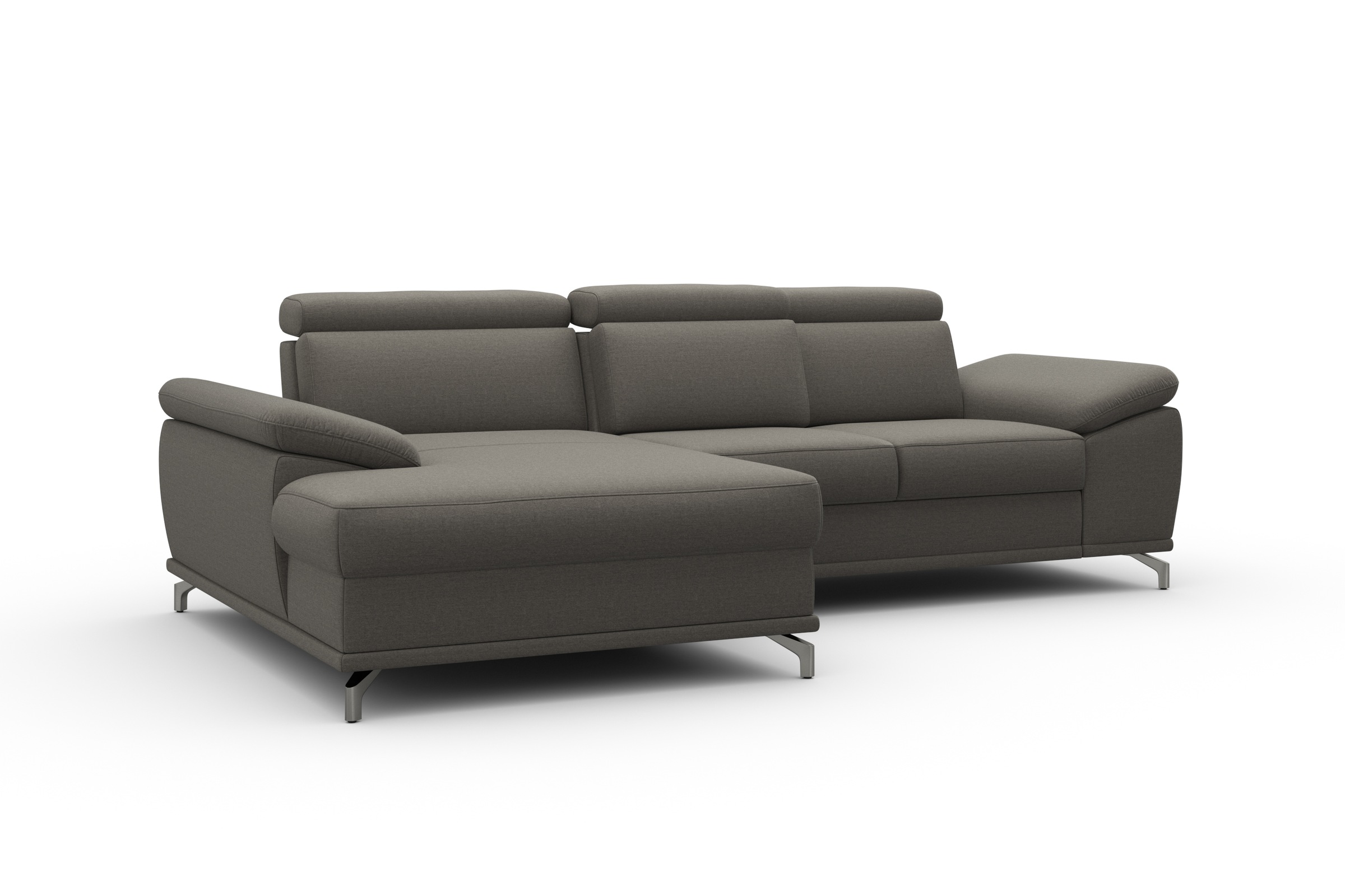sit&more Ecksofa »Cabrio L-Form, B: 295 cm, mit Sitztiefen-, Arm- & Kopfteilverstellung« 2 Nierenkissen, Federkern, optional Bettfunktion und Stauraum