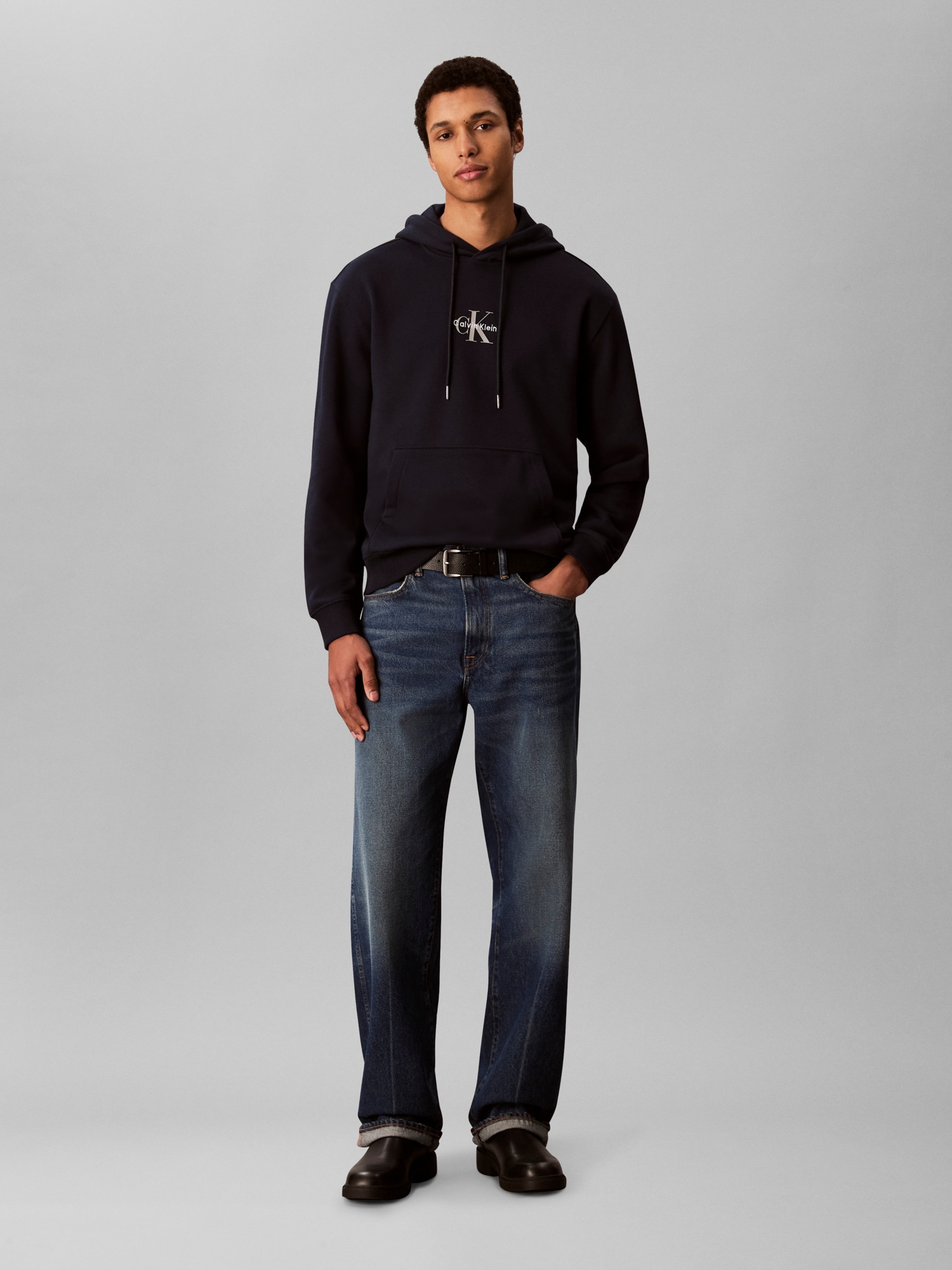 Calvin Klein Jeans Sweatshirt »LS EU 350TERRY MICRO MONOLOGO HO«, Kapuze, regular fit
