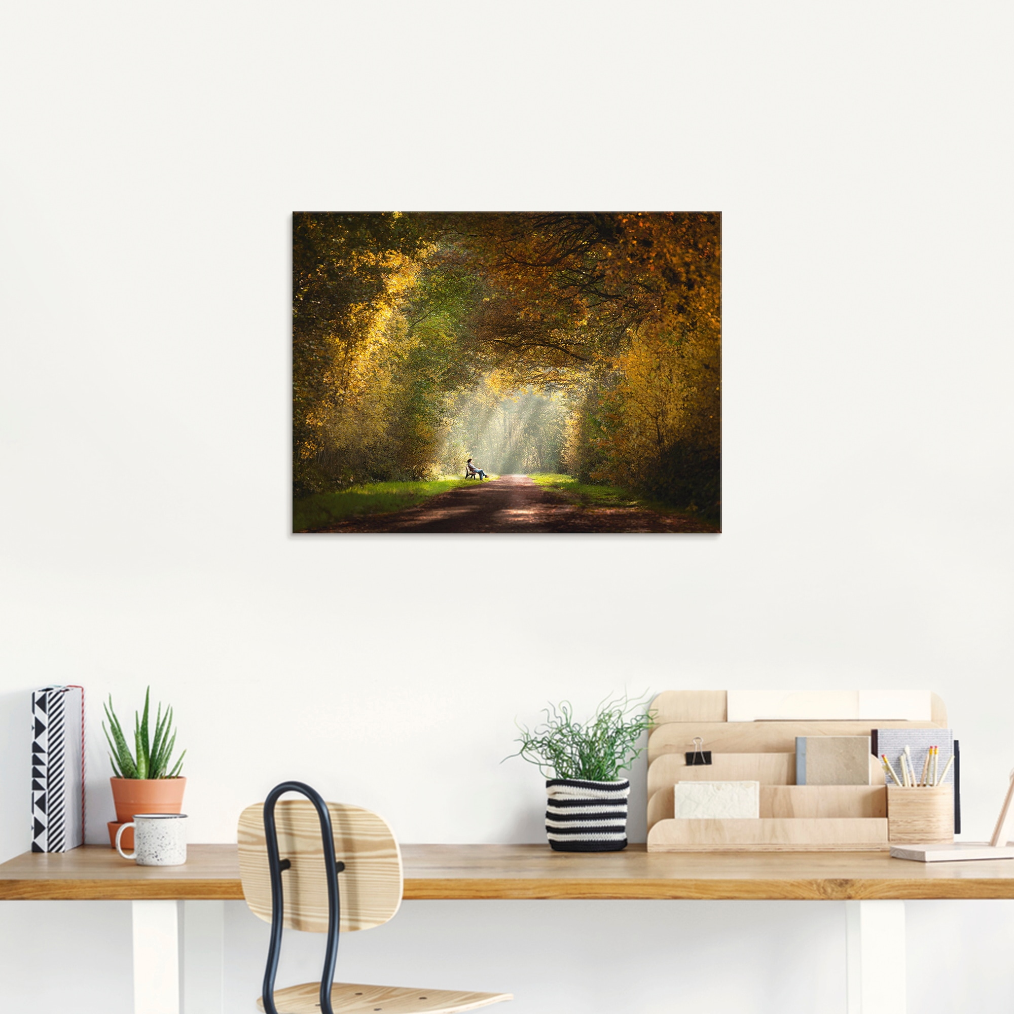 Artland Glasbild »Licht am Ende des Tunnels...«, Wald, (1 St.), in verschiedenen Größen