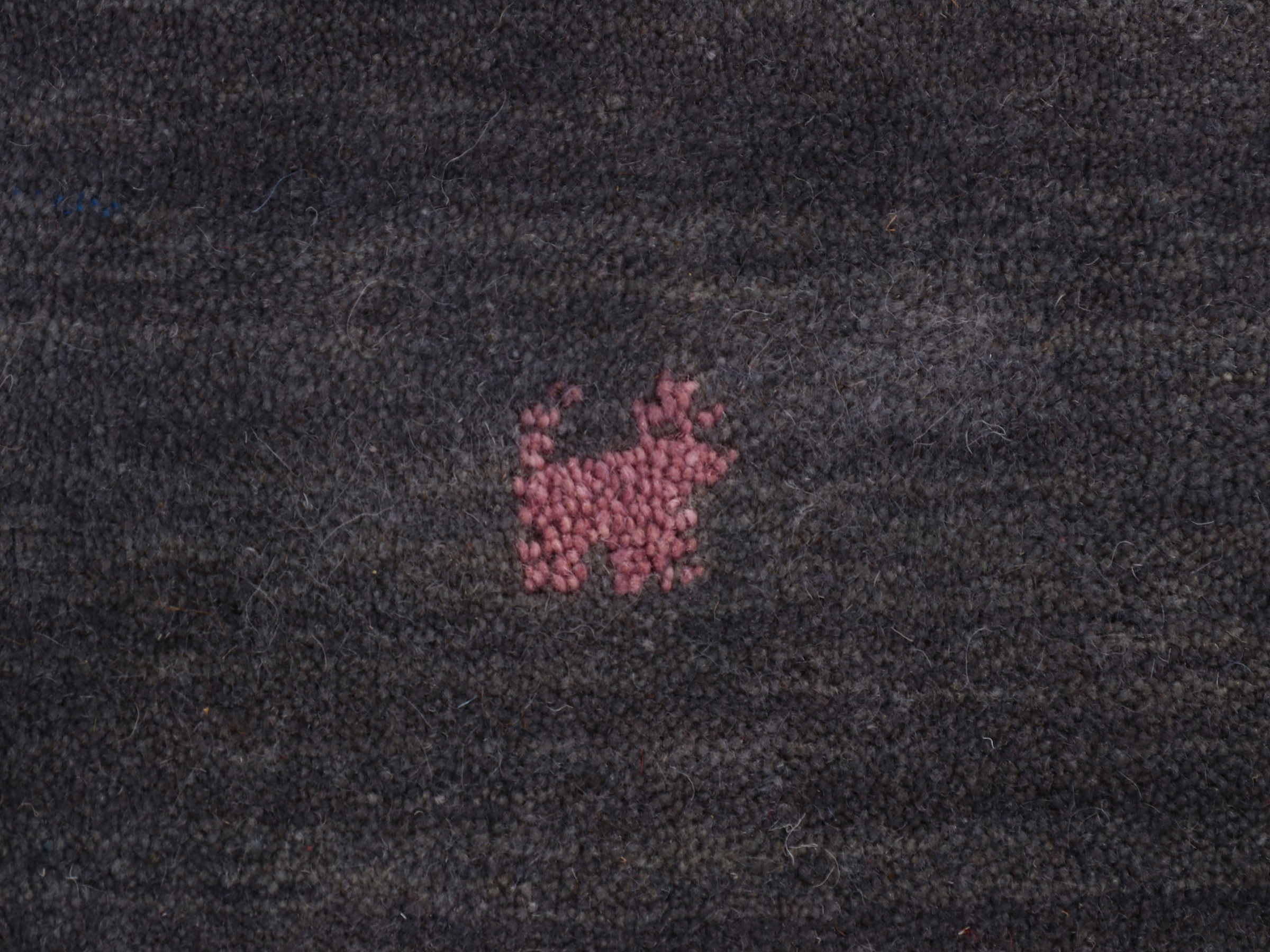 carpetfine Wollteppich »Gabbeh-Uni«, quadratisch, 15 mm Höhe, reine Wolle, handgewebt, Gabbeh Loom Tiermotiv, Sonderform Quadrat