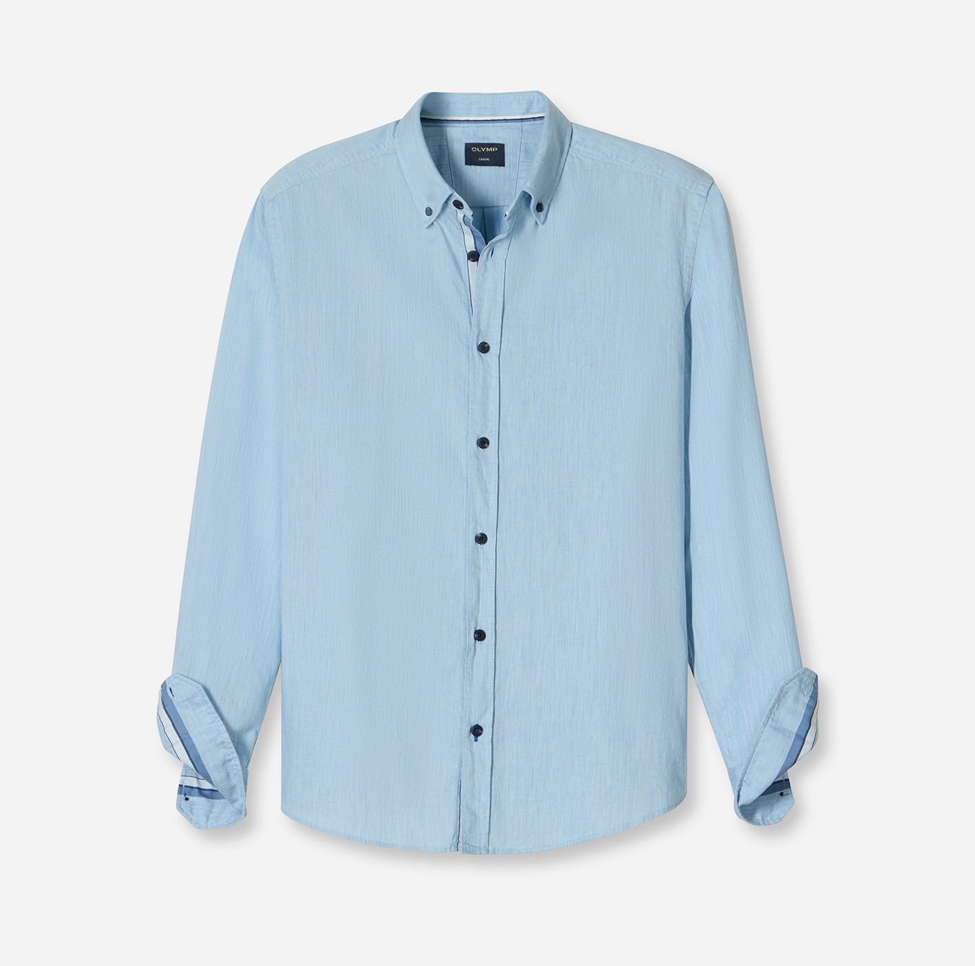 OLYMP Langarmhemd Regular Fit, Businesshemd, Button-down-Kragen, Feincord
