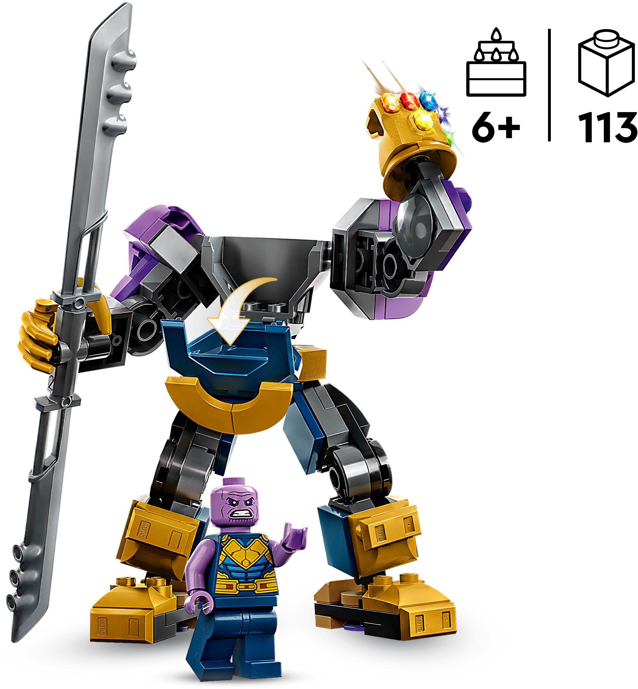 LEGO® Konstruktionsspielsteine »Thanos Mech (76242), LEGO® Marvel«, (113 St.), Made in Europe