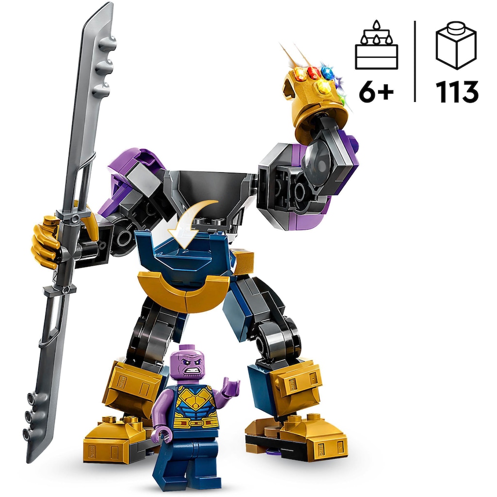 LEGO® Konstruktionsspielsteine »Thanos Mech (76242), LEGO® Marvel«, (113 St.)