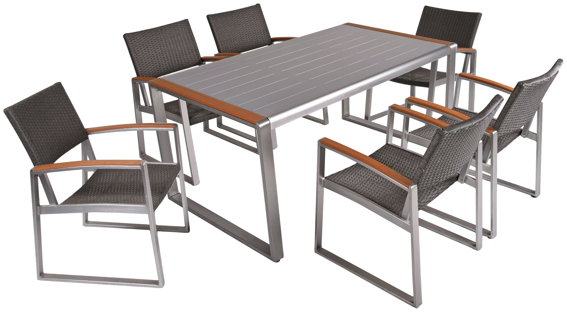 Garden Pleasure Garten-Essgruppe »AVA«, (7 tlg.), robustes Tischdesign