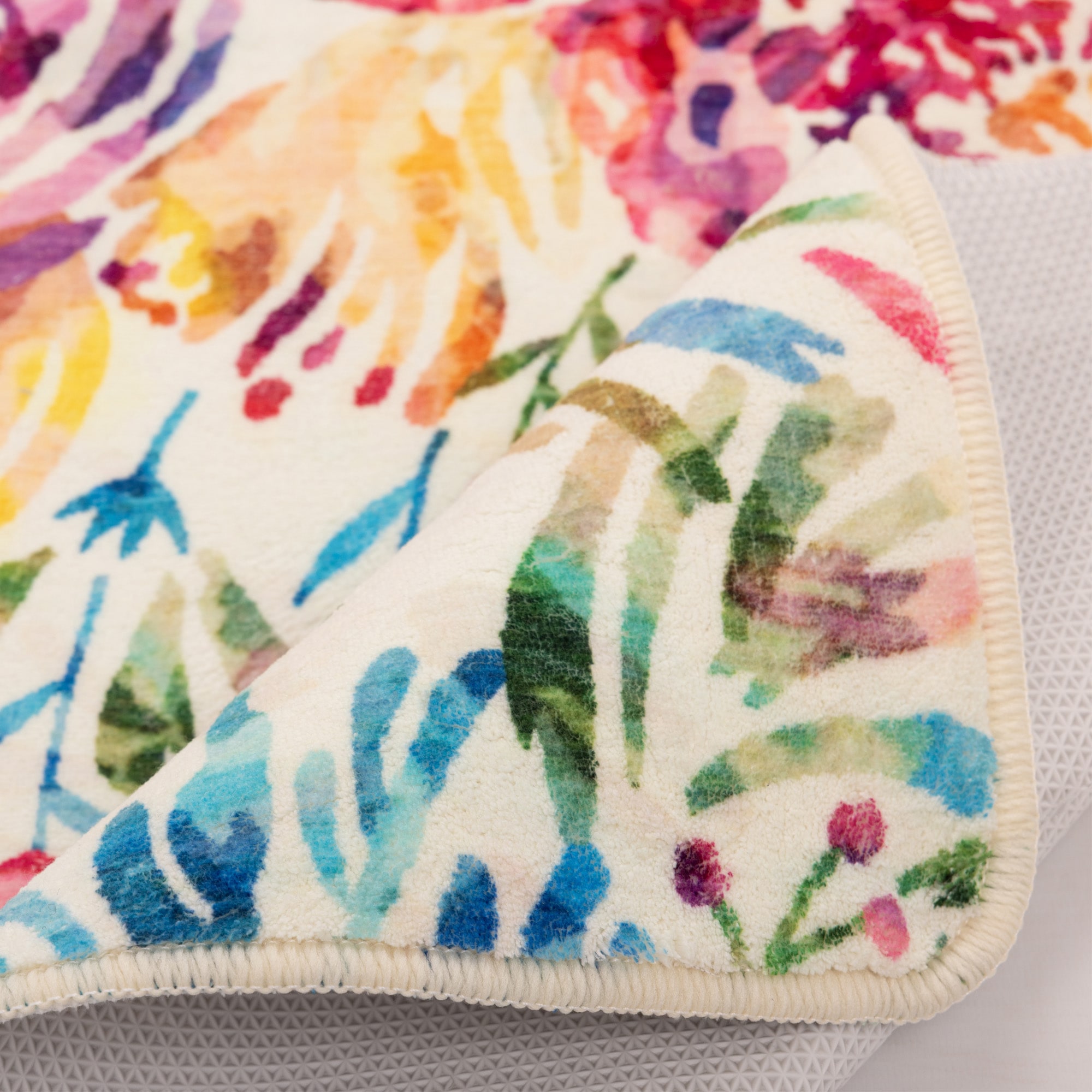 Gino Falcone Badematte »Aquata GF-158, Badvorleger, Badezimmer Teppich« Höhe 7 mm rutschhemmend beschichtet fußbodenheizungsgeeignet Badteppich, bedruckt, Blumen Design, rechteckig
