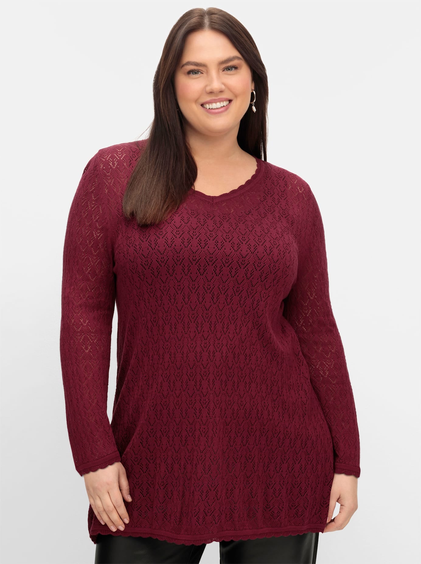 Sheego Strickpullover »V-Ausschnitt-Pullover«
