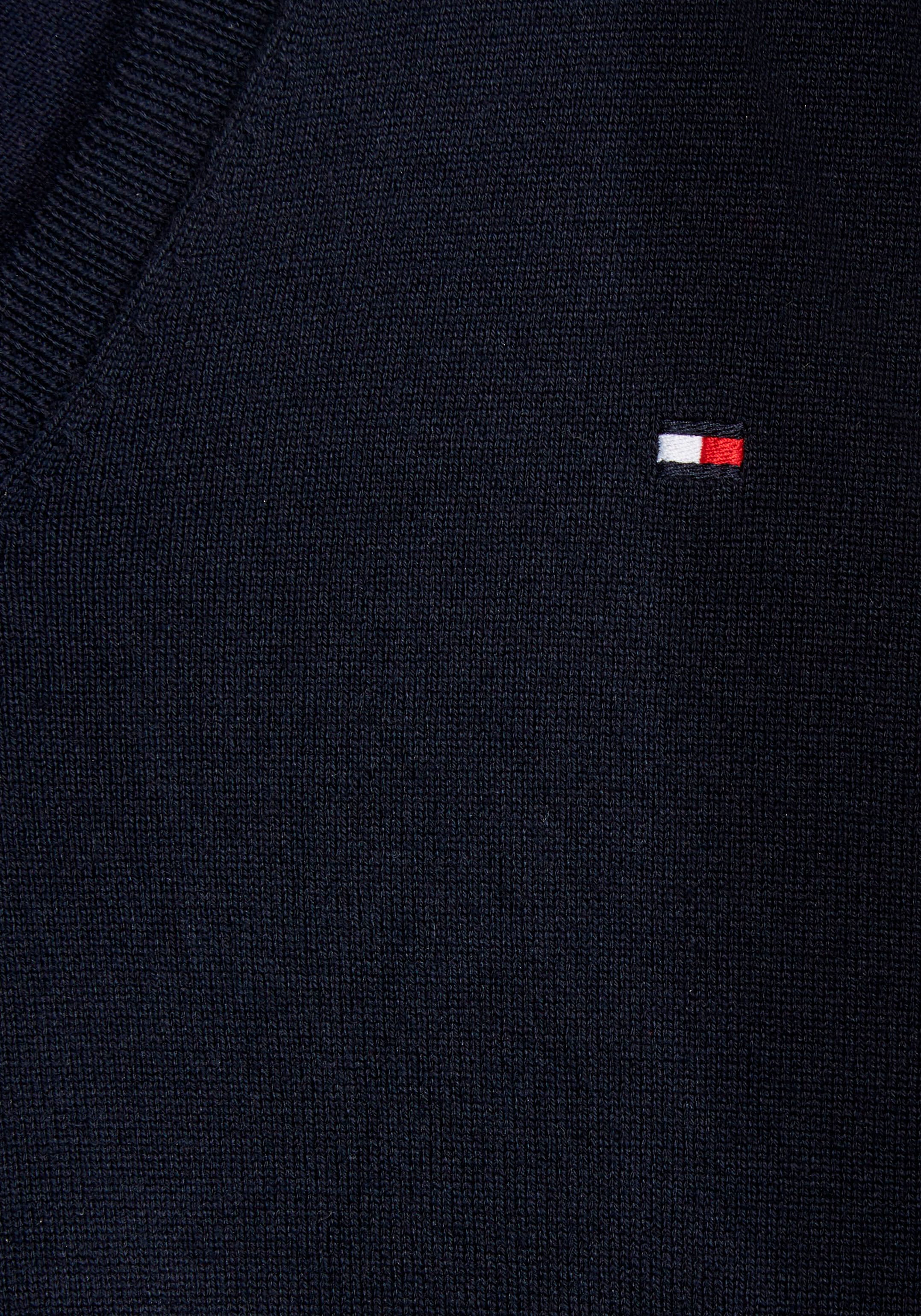 Tommy Hilfiger V-Ausschnitt-Pullover »CO JERSEY STITCH V-NK SWEATER«