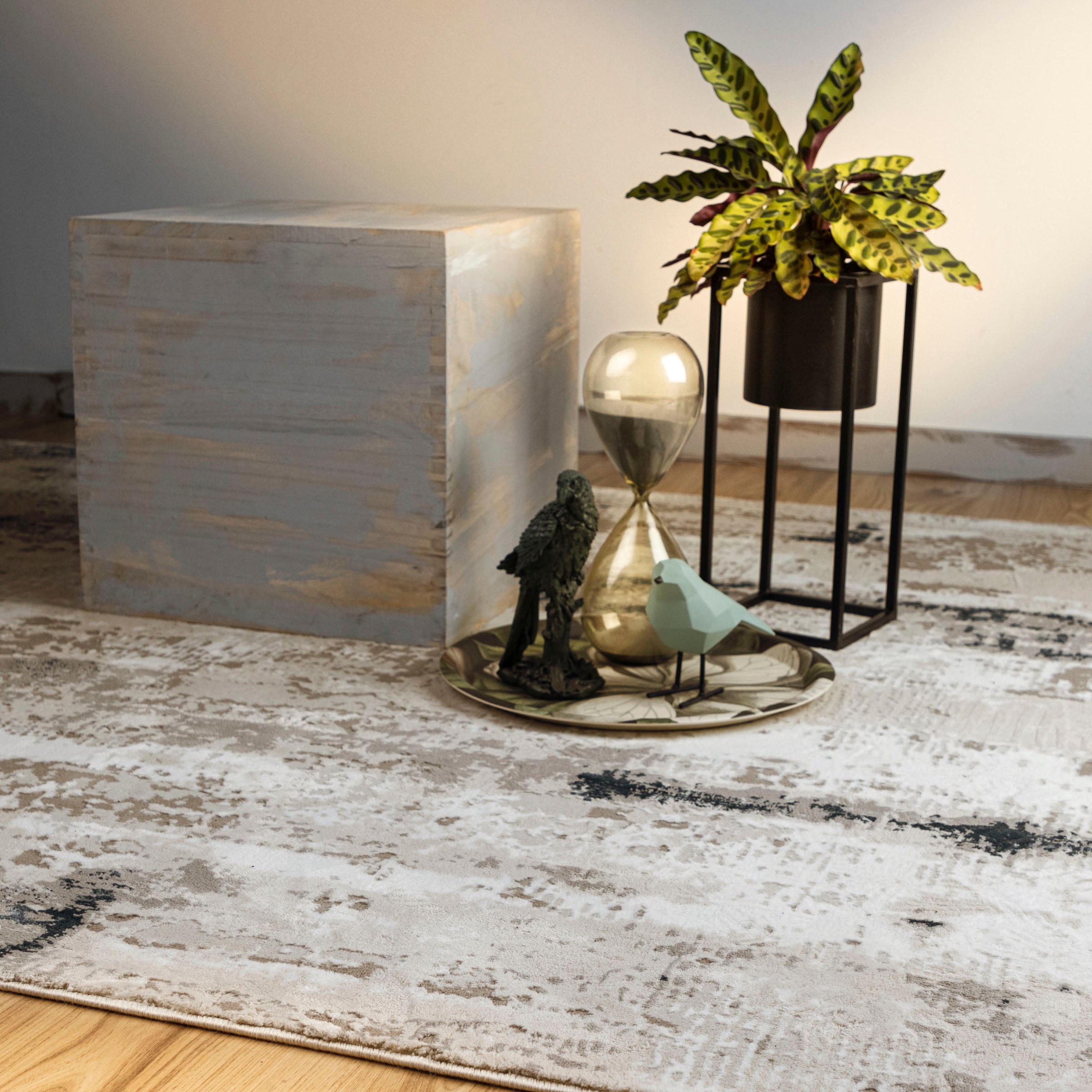 Obsession Teppich »My Phoenix 124« rechteckig 9 mm Höhe Kurzflor, modernes abstraktes Design, 3D-Effekt