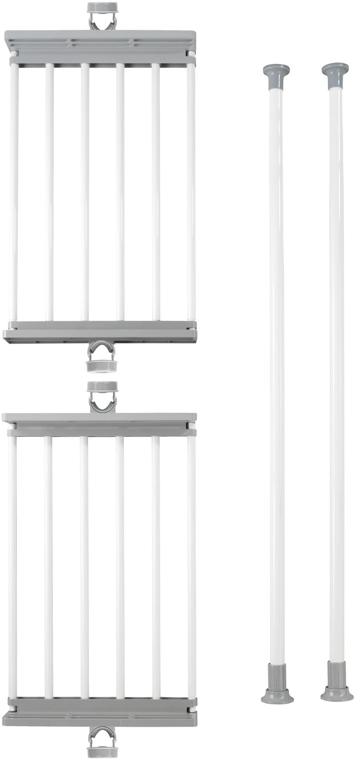 WENKO Teleskopregal »Modell Herkules Twin«, (Set), 2 Trägerstangen, 2 verstellbare Ablagen, ideal für Bad & Abstellkammer