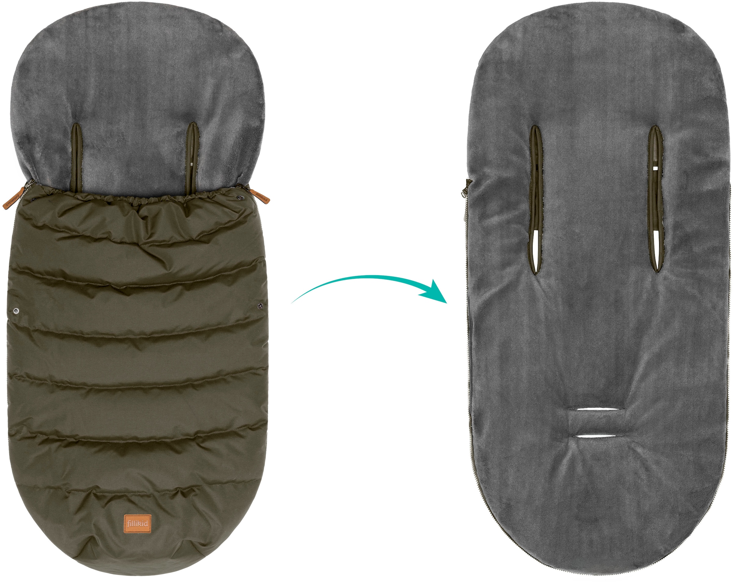 Fillikid Fußsack »Hybrid Daune, Winterfußsack«