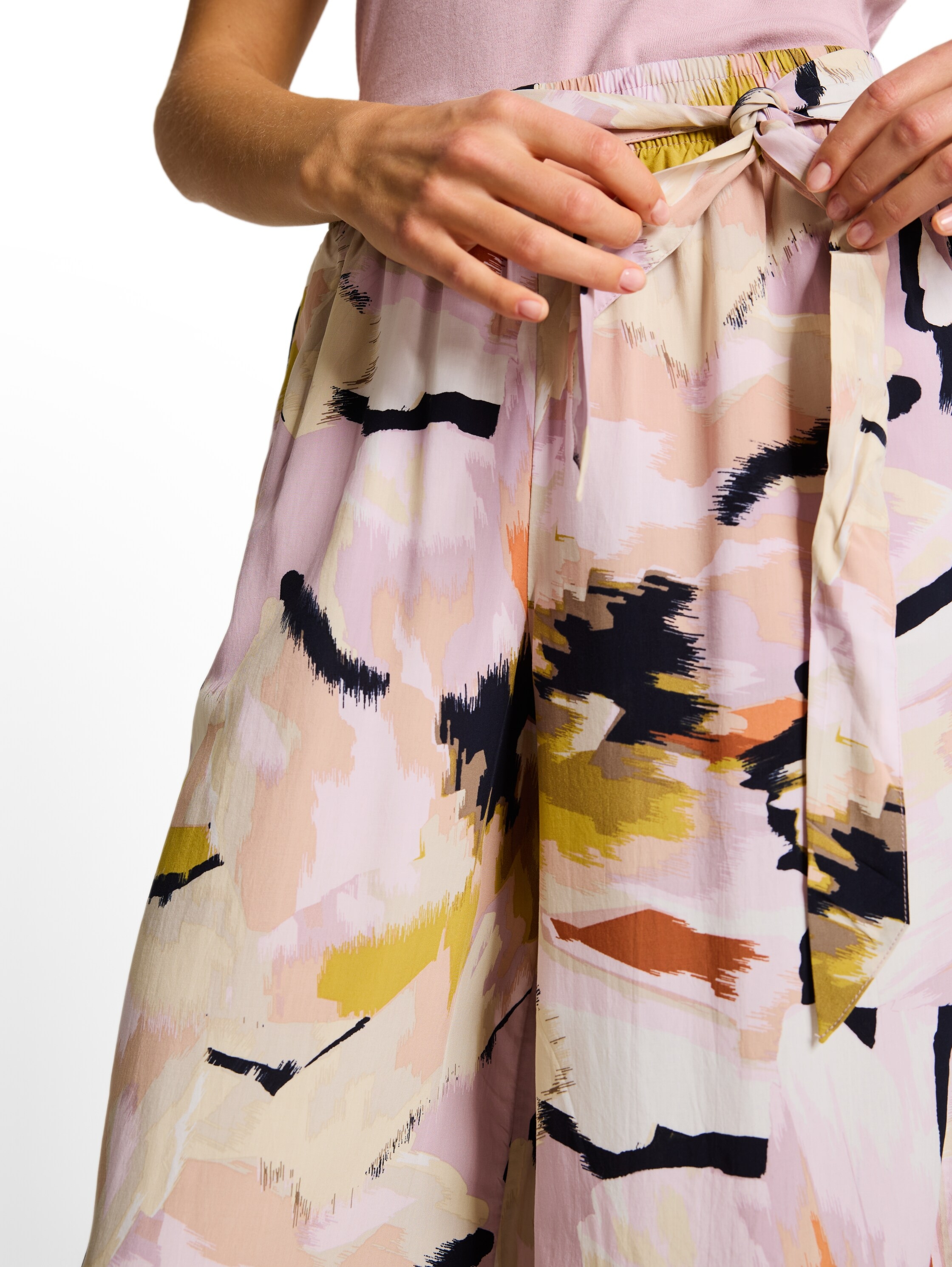 TOM TAILOR Webhose  mit Allover-Muster/weites Bein