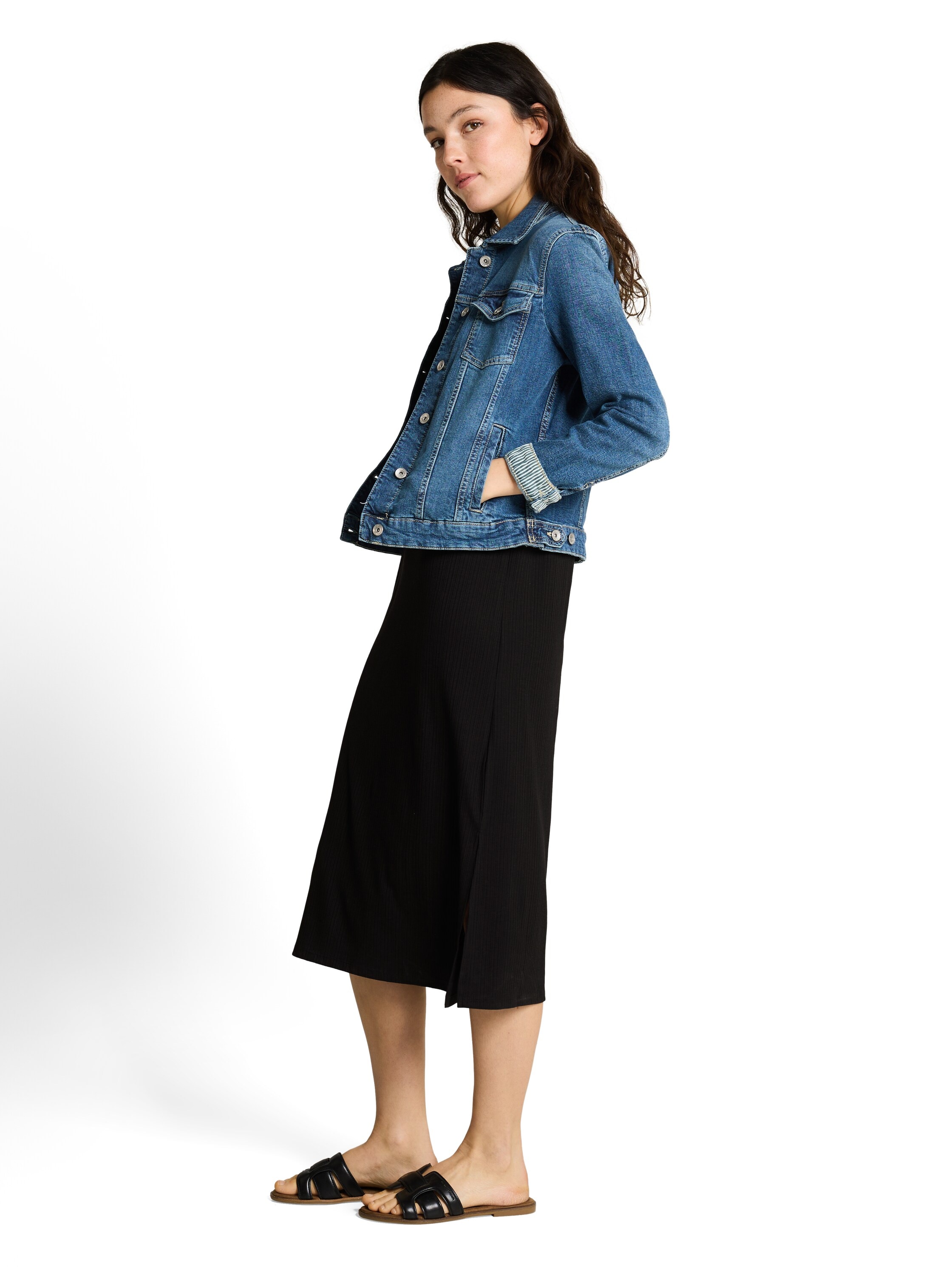 TOM TAILOR Denim Shirtkleid Ohne Taschen