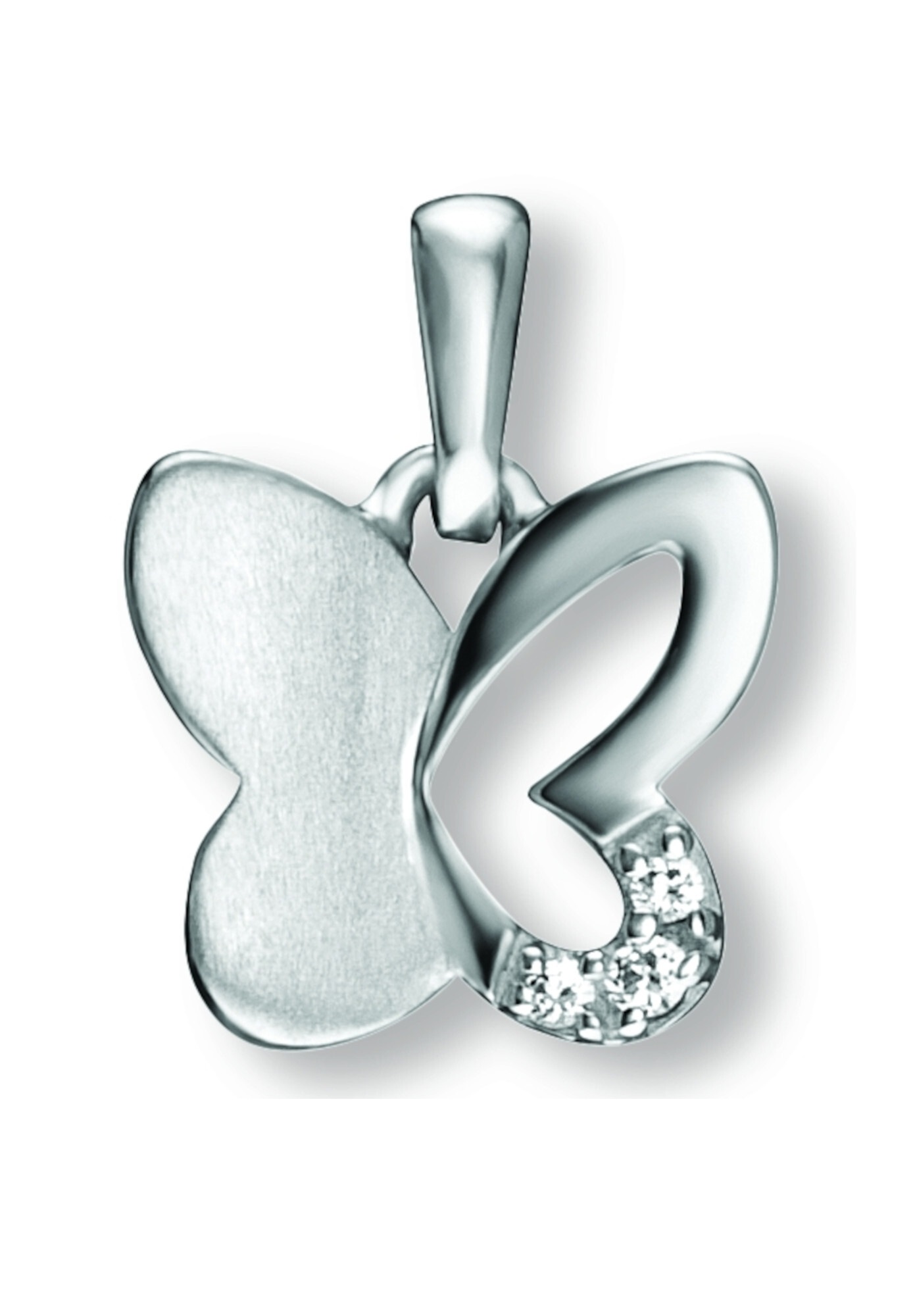 ONE ELEMENT Kettenanhänger »Zirkonia Schmetterling Anhänger aus 925 Silber«