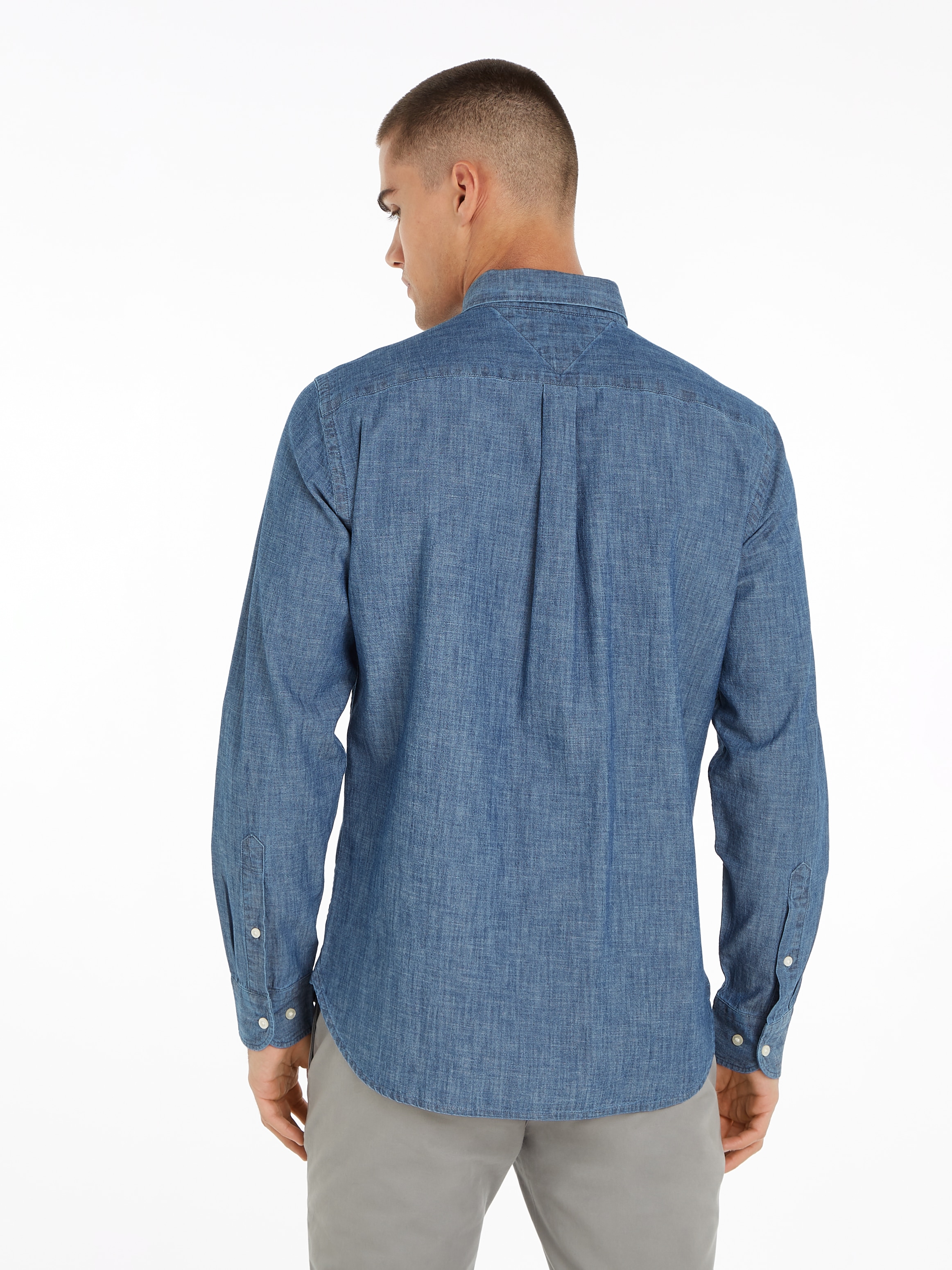 Tommy Hilfiger Langarmhemd »CHAMBRAY SOLID RF SHIRT«