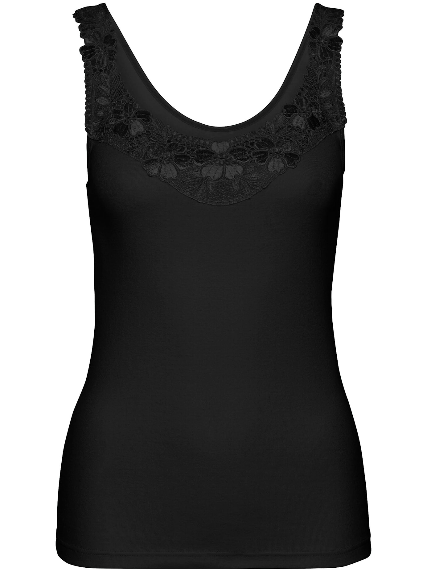 Thieme Damen Achselhemd 2 Stk. tlg. in schwarz-weiß, Größe 52