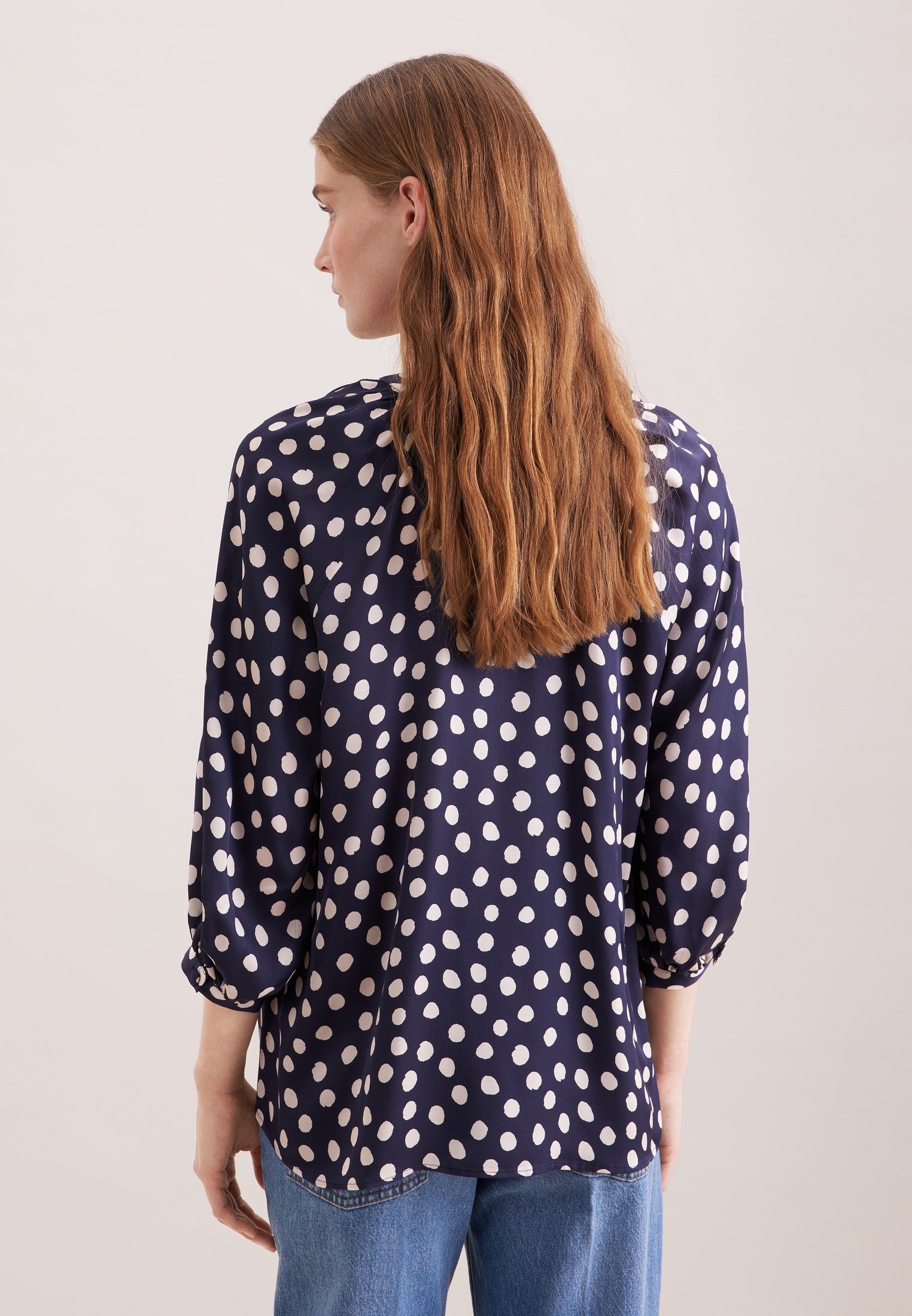 seidensticker Klassische Bluse Tunika Druck