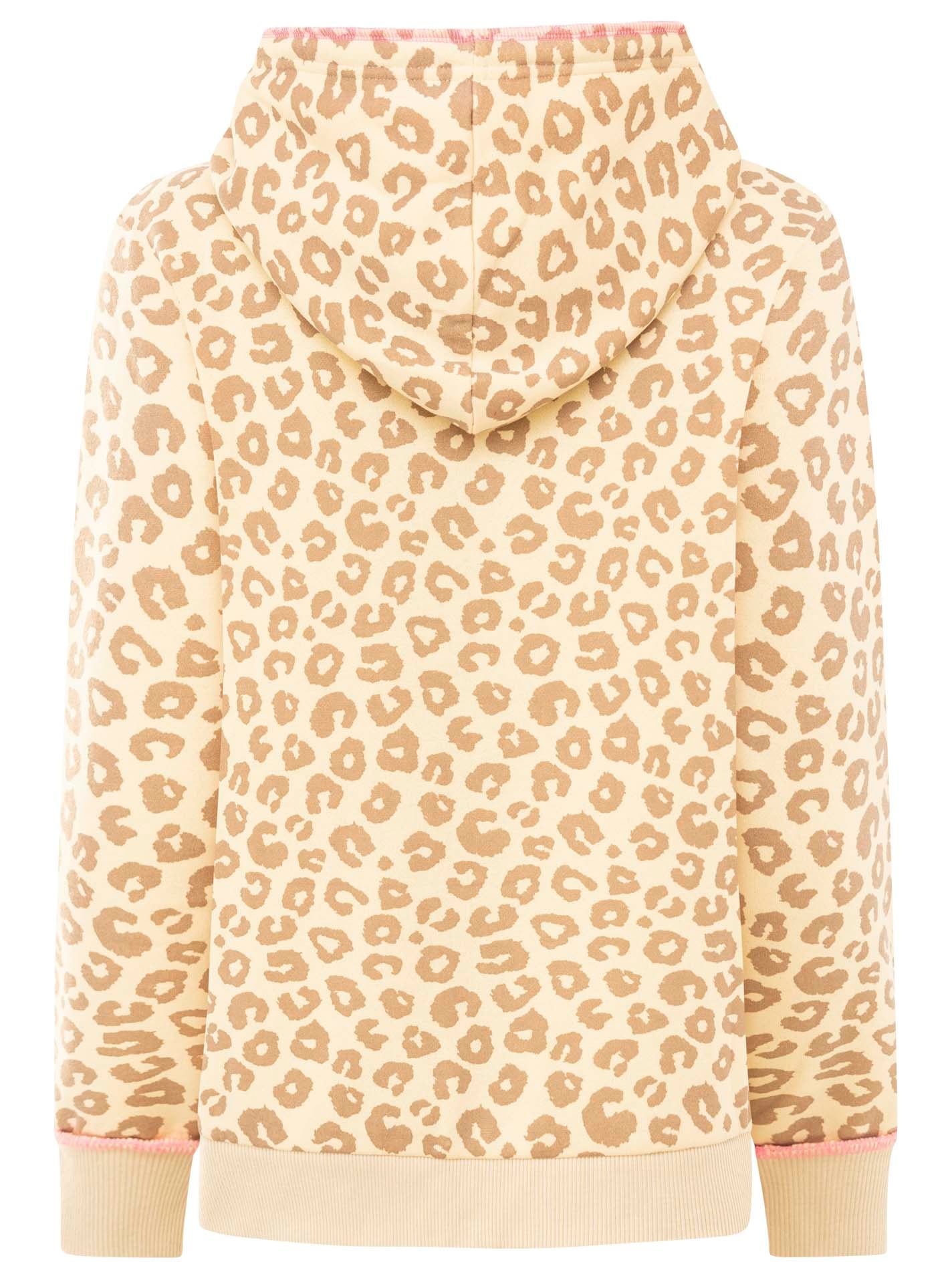 Zwillingsherz Kapuzensweatjacke »"Soft Leo"« Mini-Me, mit Leo Muster, Zipper und Kängurutaschen