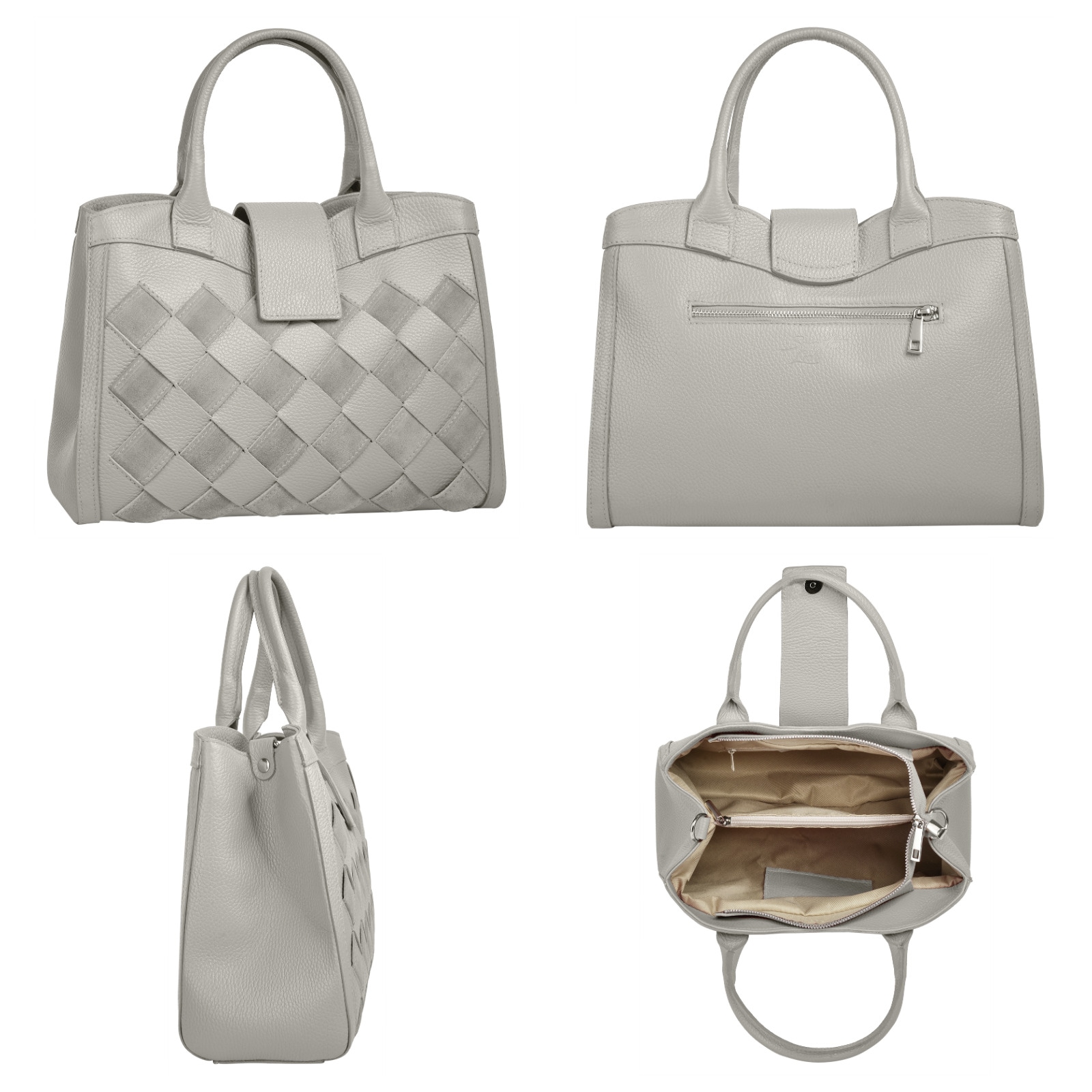 Samantha Look Henkeltasche, echt Leder, Made in Italy