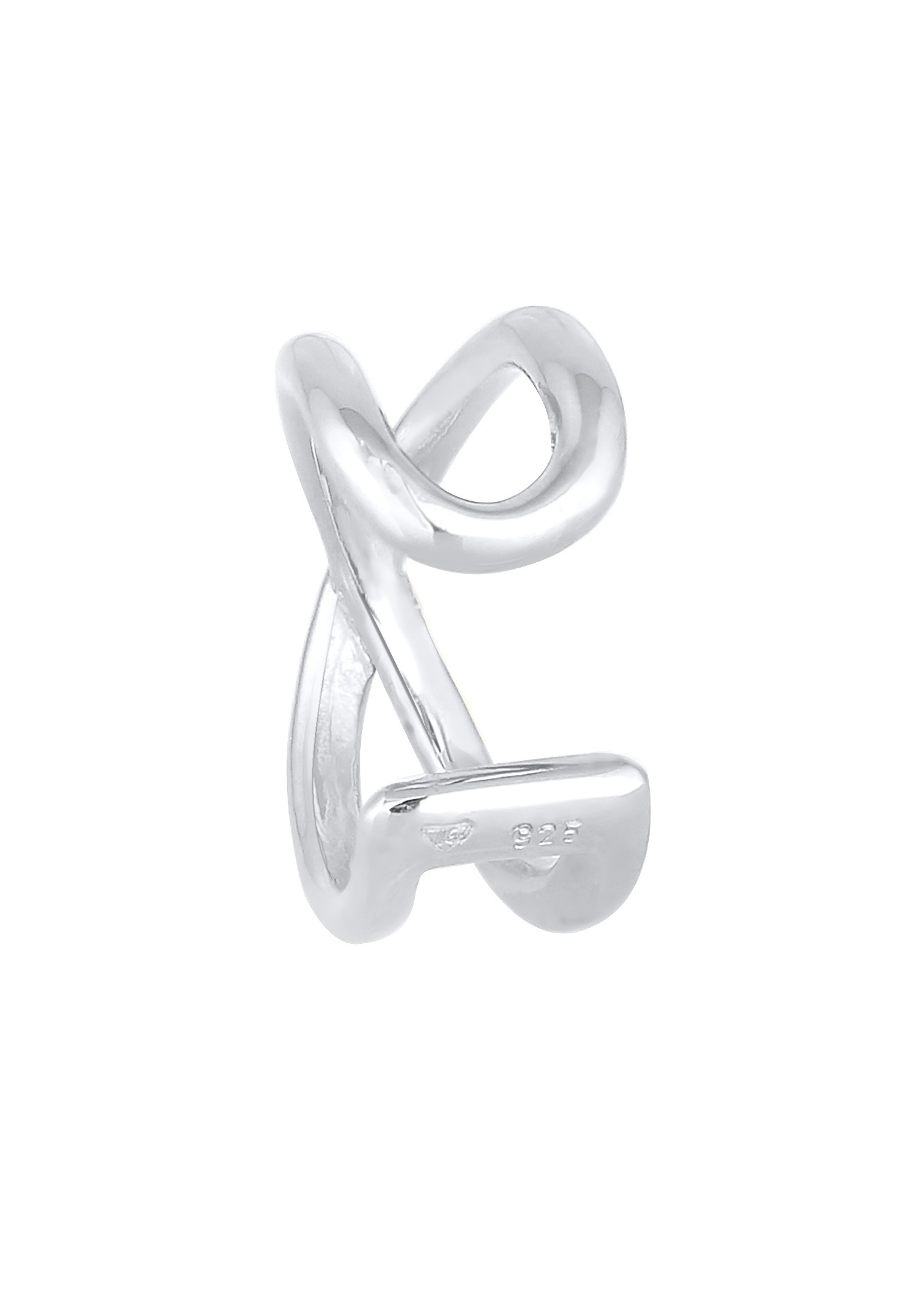 Elli Ohrklemme »Ohrringe Single Earcuff Klemme X-Design 925 Silber«
