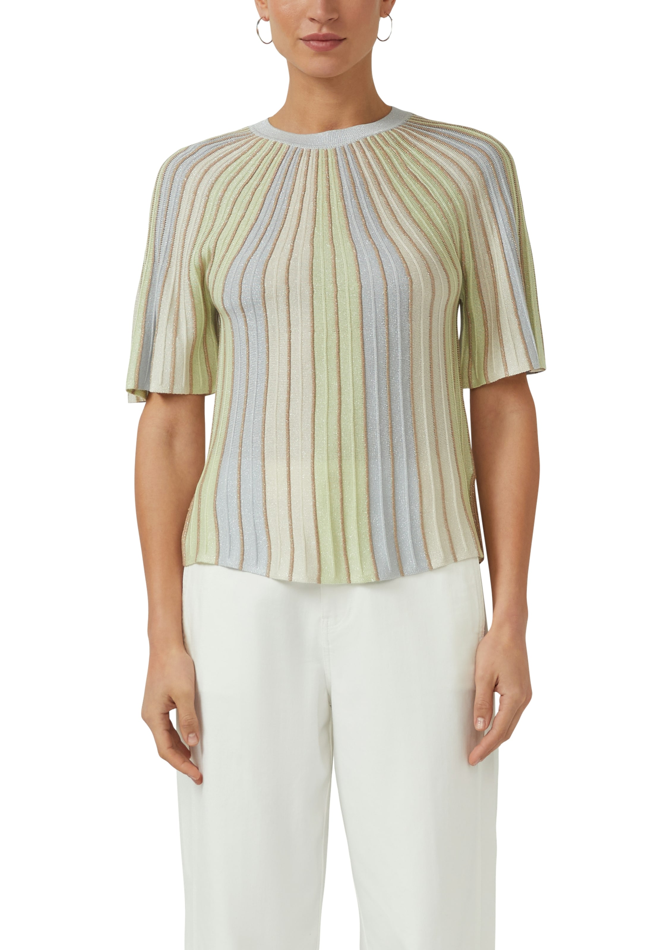 s.Oliver BLACK LABEL Strickpullover mit Metallisiertem Garn