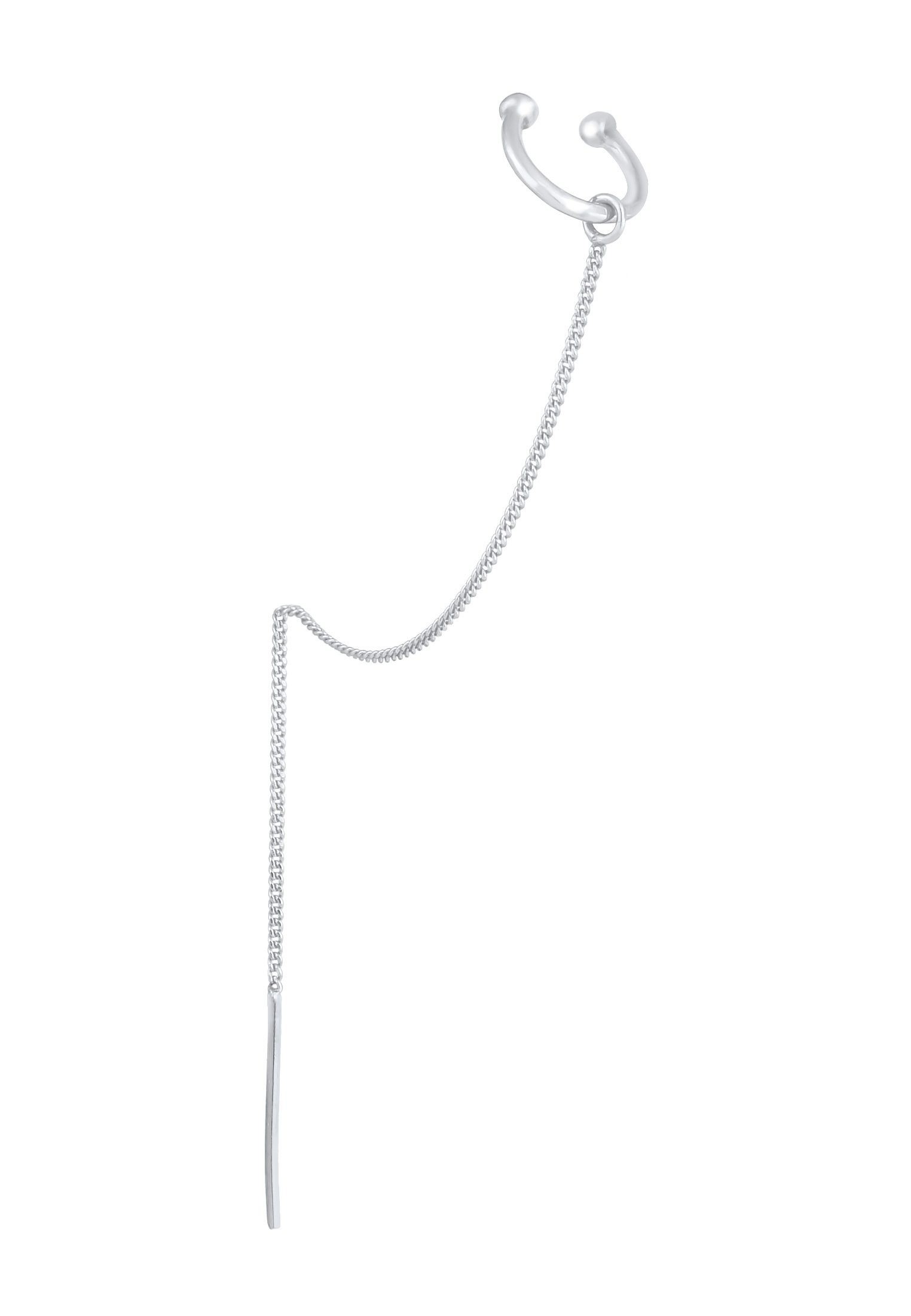 Elli Ohrklemme »Ohrringe Earcuff Ohrklemme Durchzieher Single 925 Silber«