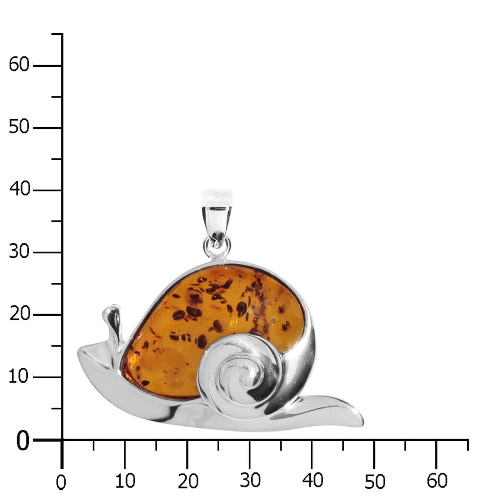 OSTSEE-SCHMUCK Kettenanhänger »- Schnecke - Silber 925/000 - Bernstein«