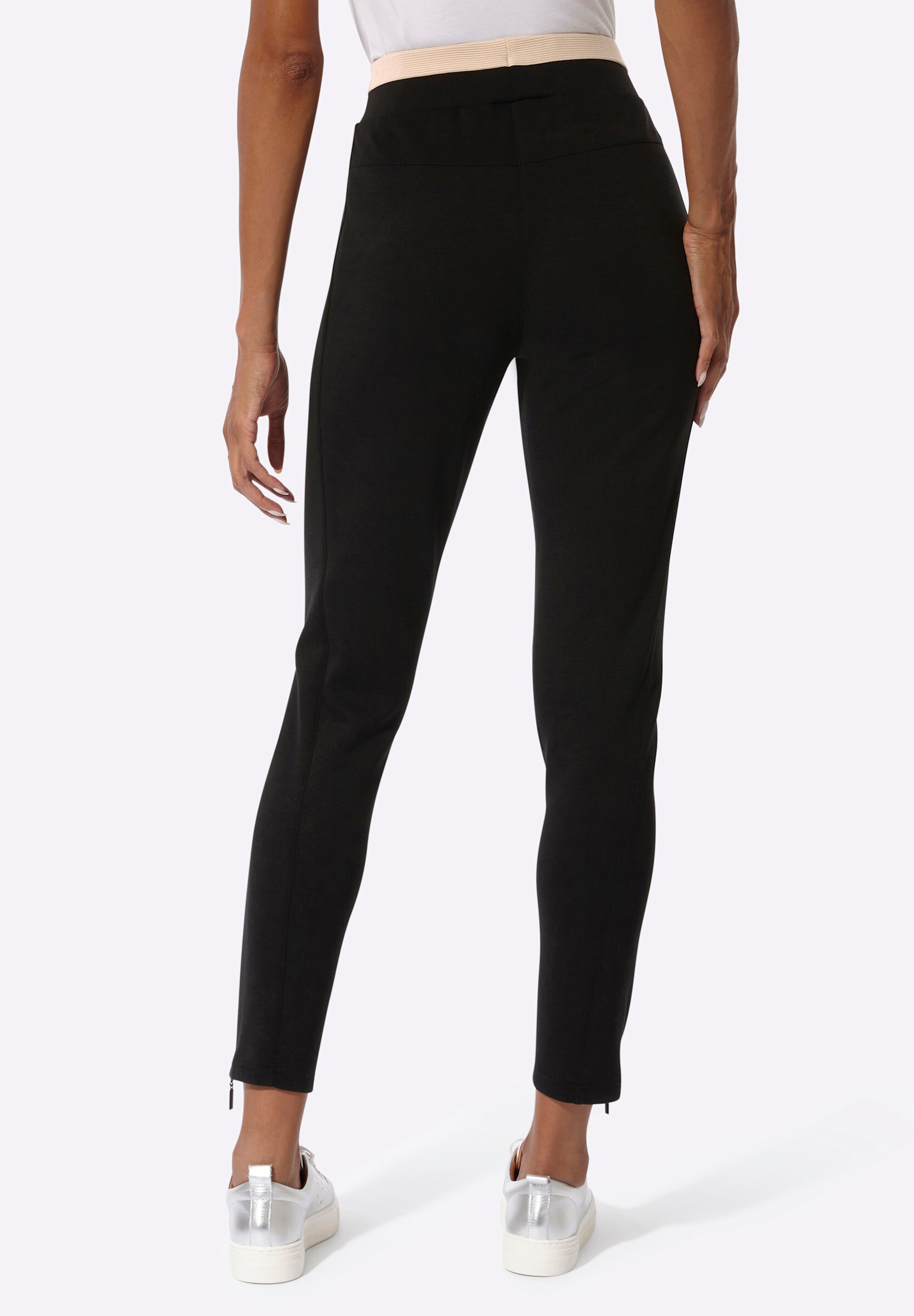 creation L Stoffhose »Modal-Mix-Jersey-Hose Jogg Pants mit Zier-Reißverschlüssen«