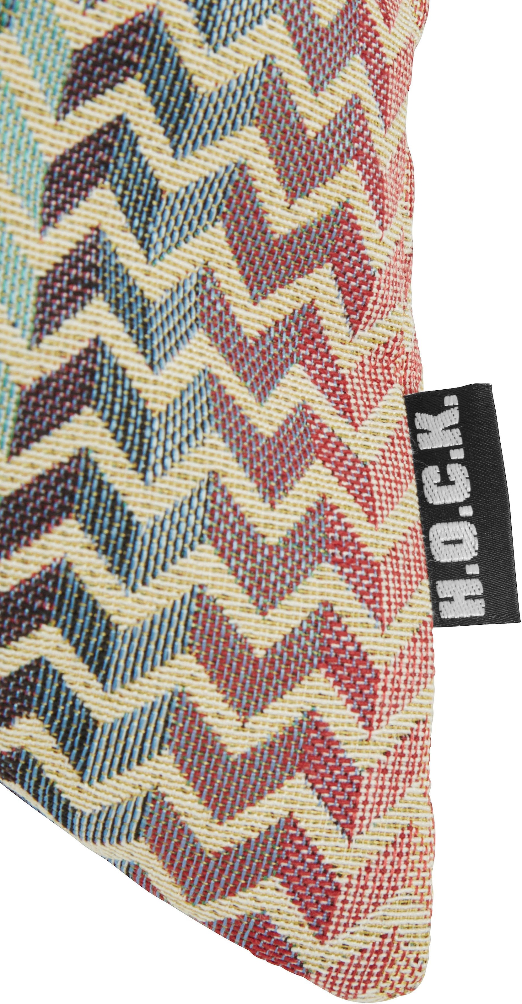 H.O.C.K. Dekokissen »Kerem« mit Zackenmuster, Kissenhülle mit Füllung, 1 Stück