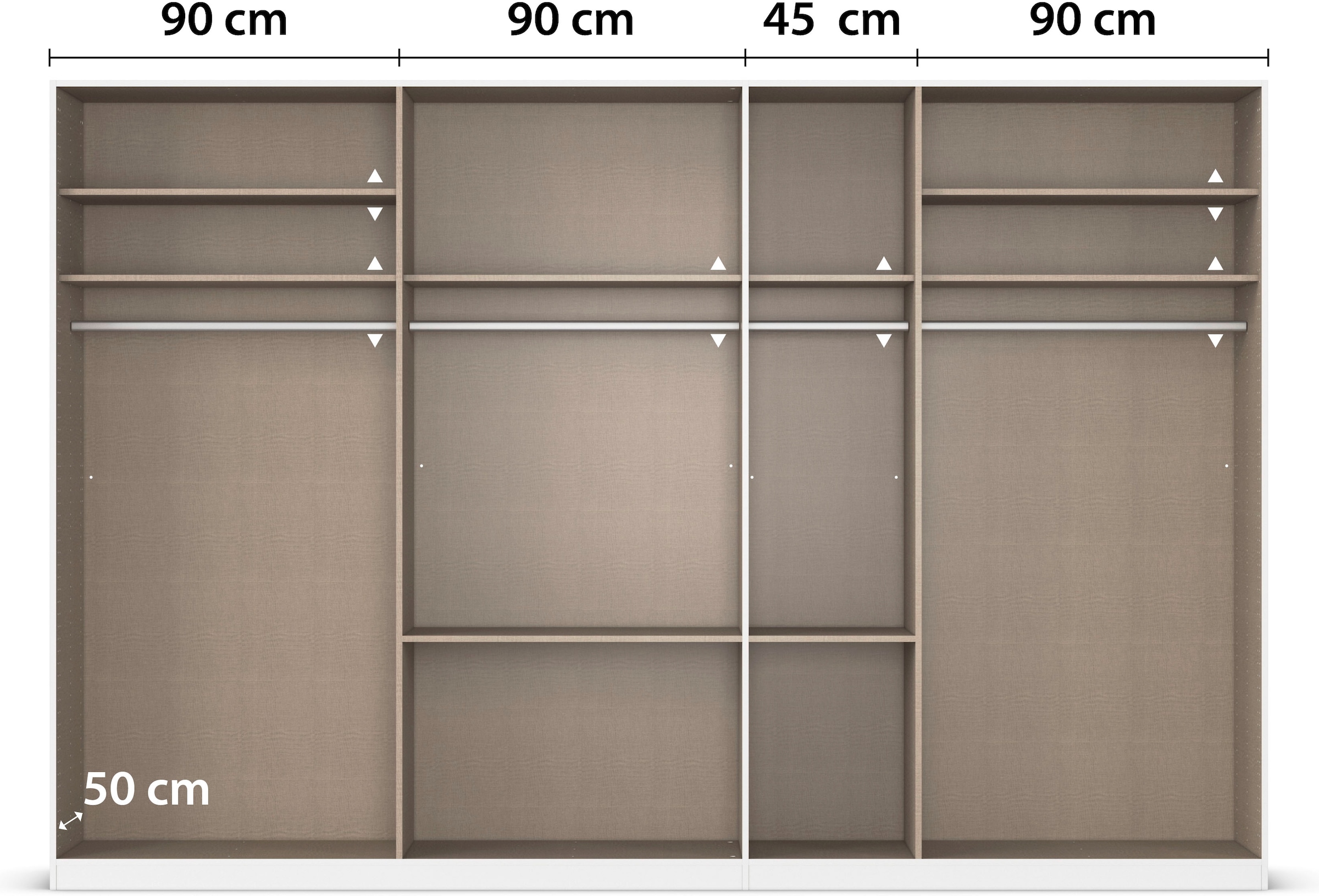 rauch Drehtürenschrank »Kleiderschrank Kleiderschränke Schrank Garderobe AGORDO mit Glasfront«, (in zwei Griff-Farben mit Glasfront), mit Außenschubkästen, in 6 Breiten und 2 Höhen MADE IN GERMANY