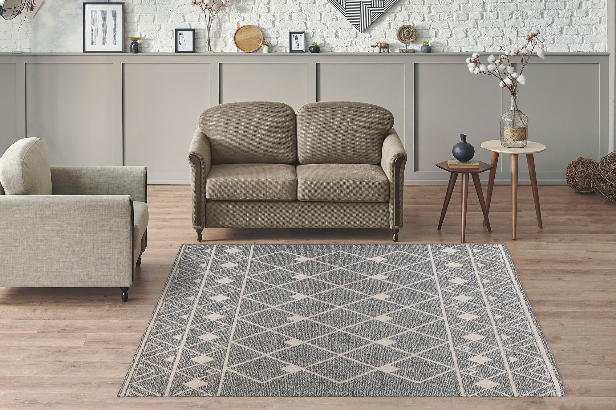 Kayoom Teppich »Rhombus 325«, rechteckig, 10 mm Höhe