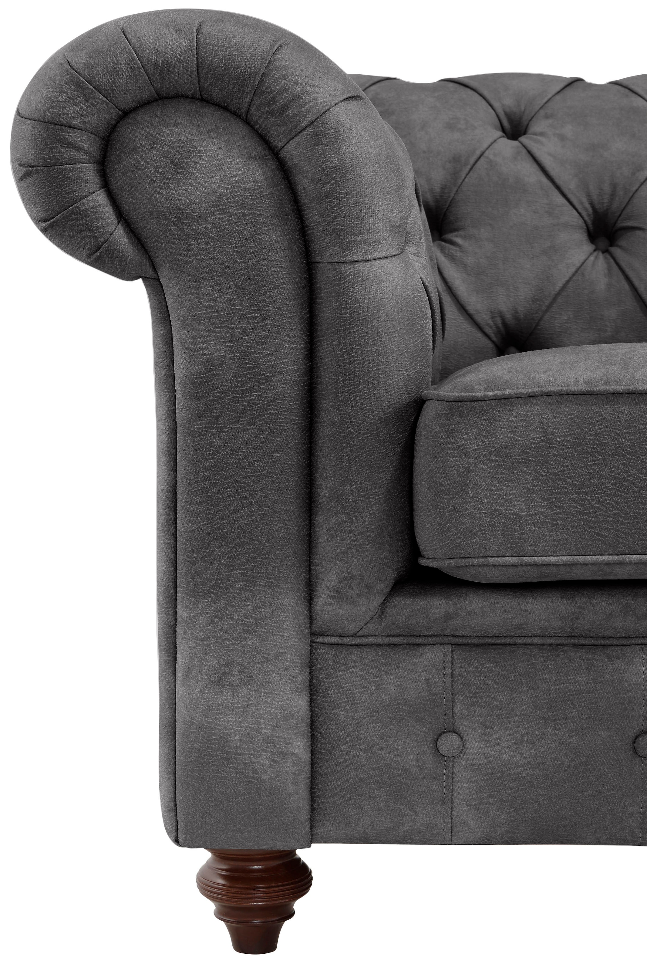 Home affaire Chesterfield-Sofa »Chesterfield Ecksofa, auch in Leder L-Form«, hochwertige Knopfheftung, langer Schenkel links oder rechts wählbar