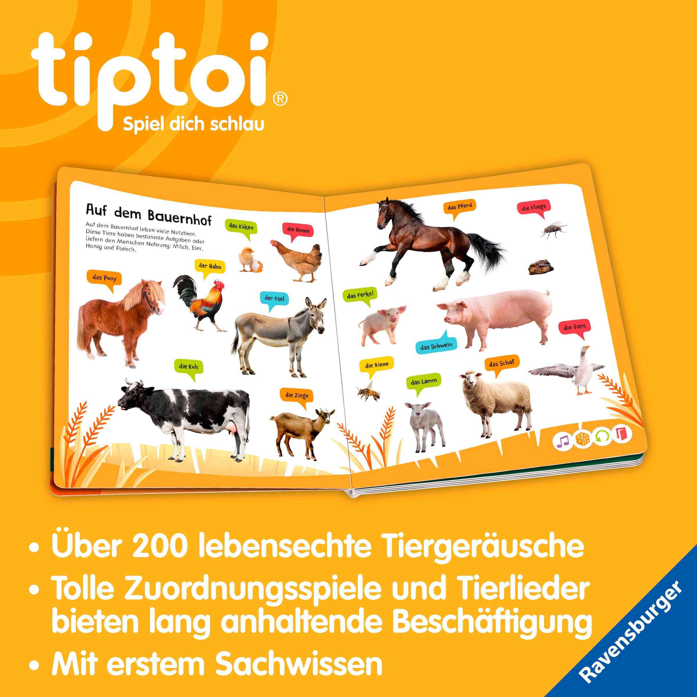 Ravensburger Buch »tiptoi® - Kennst du diese Tiergeräusche?«, Made in Europe