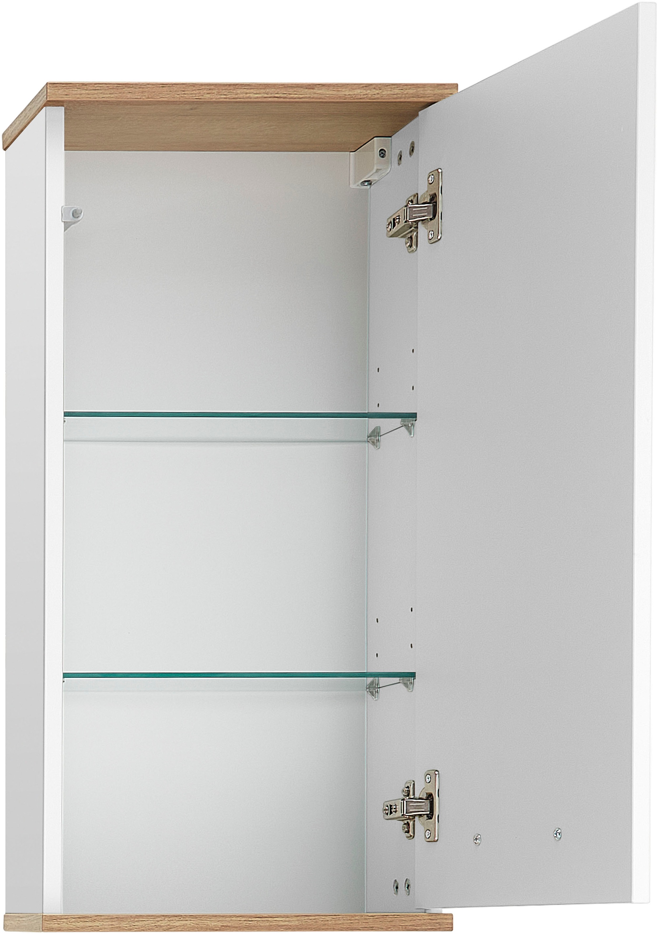 Saphir Badmöbel-Set »Quickset Mineralmarmor-Waschtisch mit LED-Spiegelschrank«, (6 St.), Unterschrank, Hängeschrank, Hochschrank, 9 Türen, 3 Schubladen