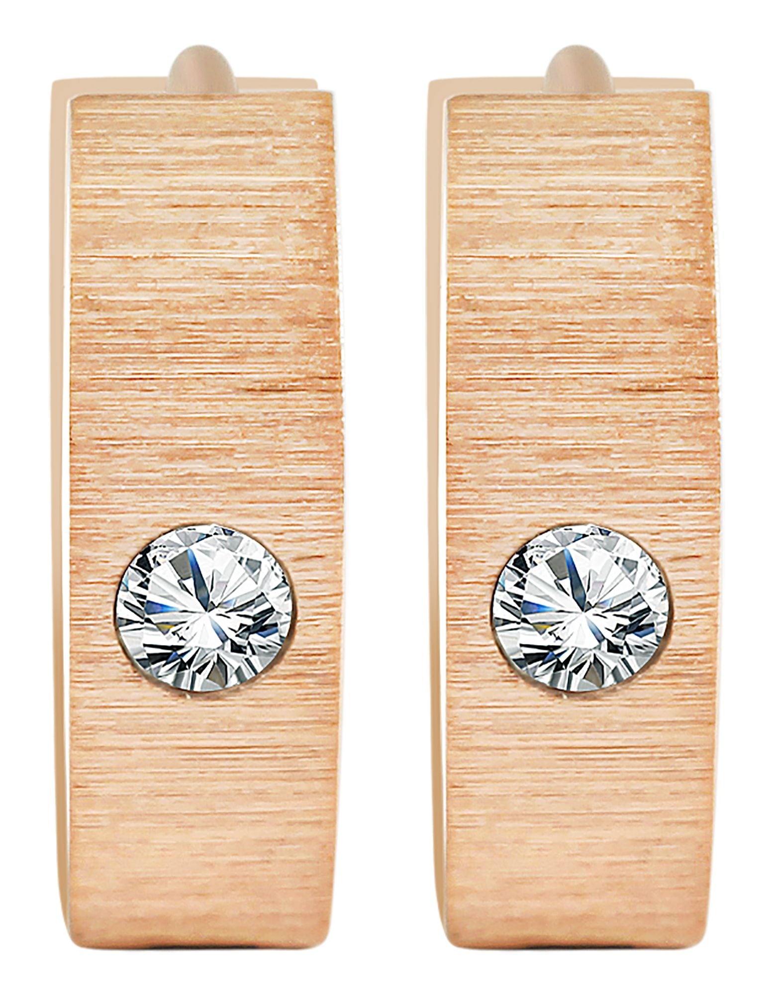 Adelia´s Paar Creolen »Damen Ohrringe ¿ Creole aus Edelstahl mit Strass Steinchen«