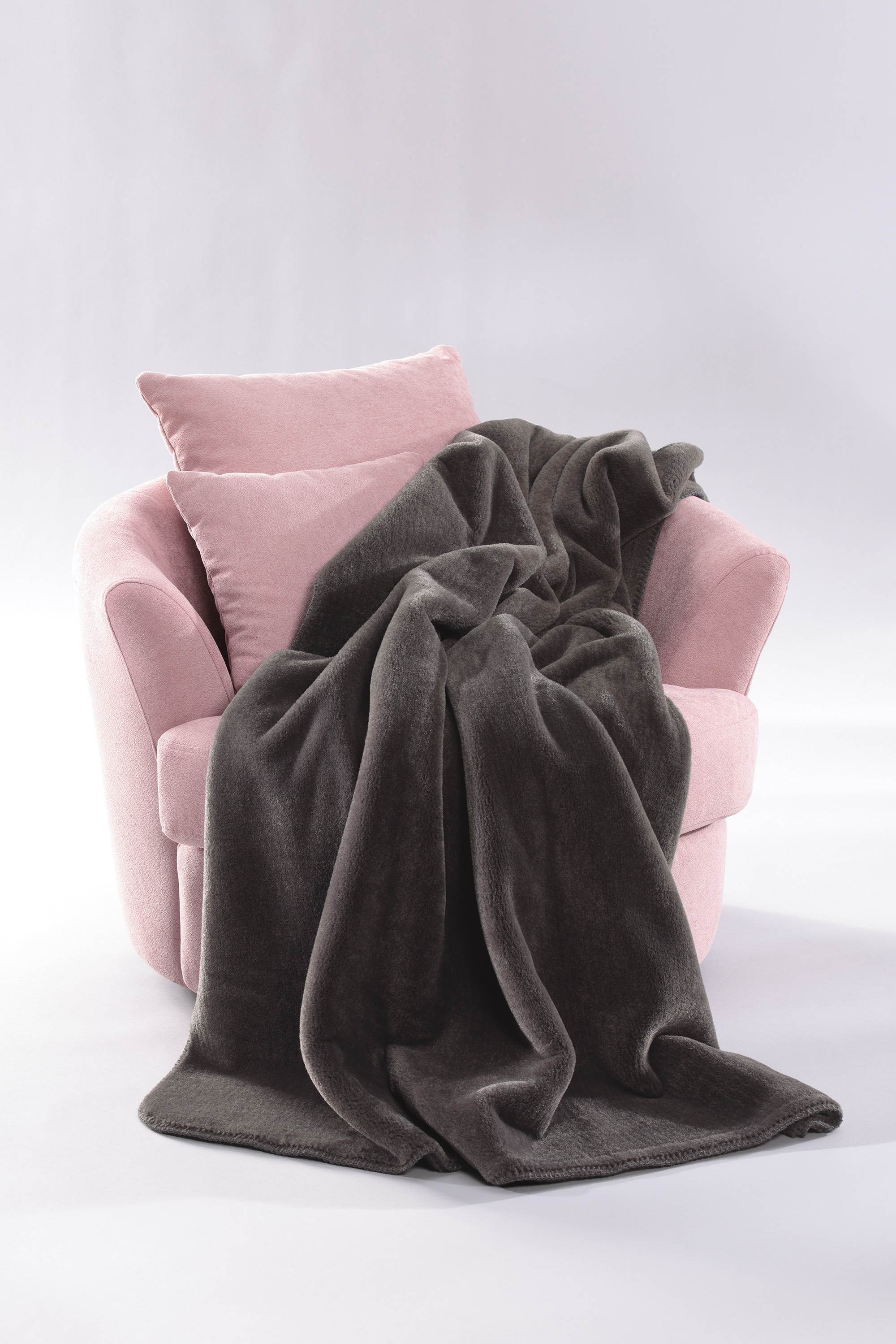 Biederlack Wohndecke »Wool Feel im Pelz-Look« mit gektteltem Zierstich