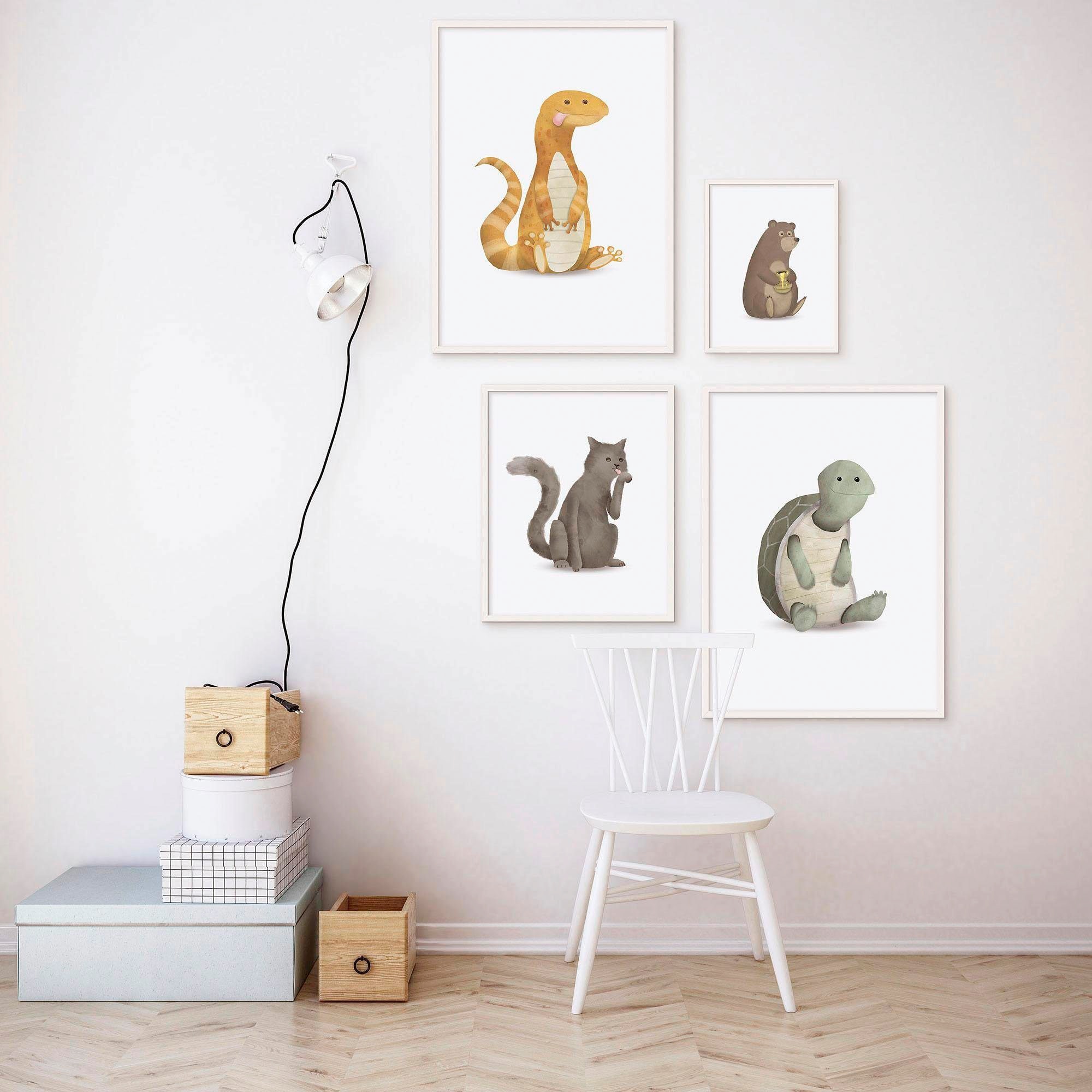 Komar Poster »Cute Animal Cat«, Tiere, (1 St.), Kinderzimmer, Schlafzimmer, Wohnzimmer