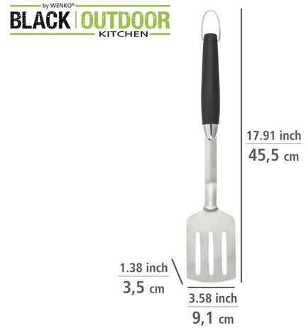 WENKO Grillbesteck-Set »BBQ«, (Set, 3 tlg.), aus rostfreiem Edelstahl und TPR-Kunststoff (3er-Set)