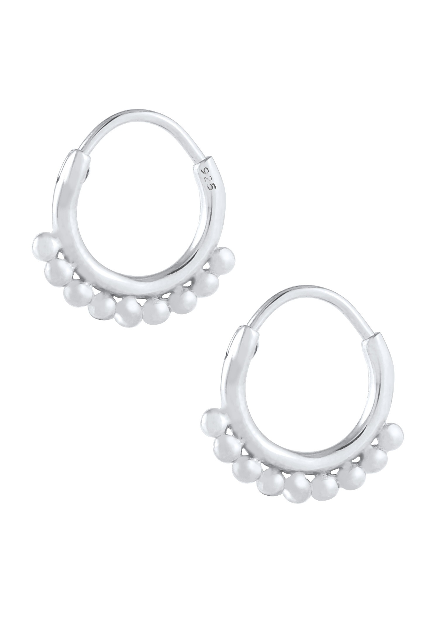 Elli Paar Creolen »Ohrringe Creolen Kugeln Dots Trend 925 Silber«