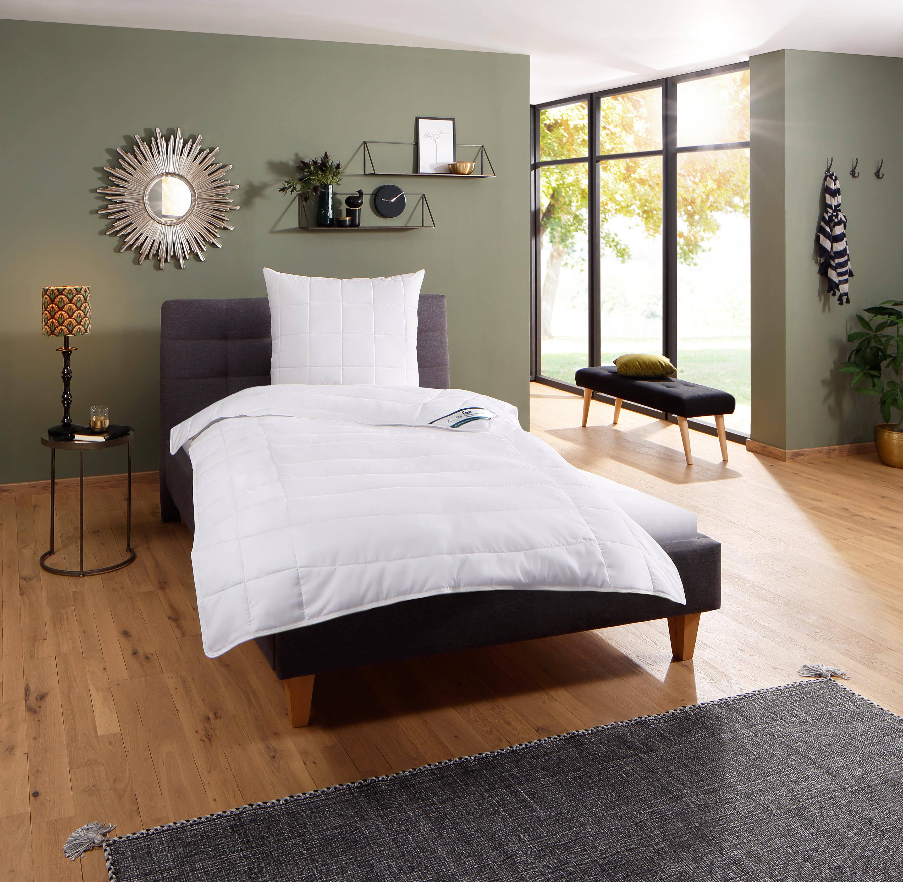 Fan Microfaserbettdecke »Komfort Plus« leicht 1 Stk. tlg. zu jeder Jahreszeit ideal für Schwitzer in weiß, Größe B/L: 155 cm x 220 cm