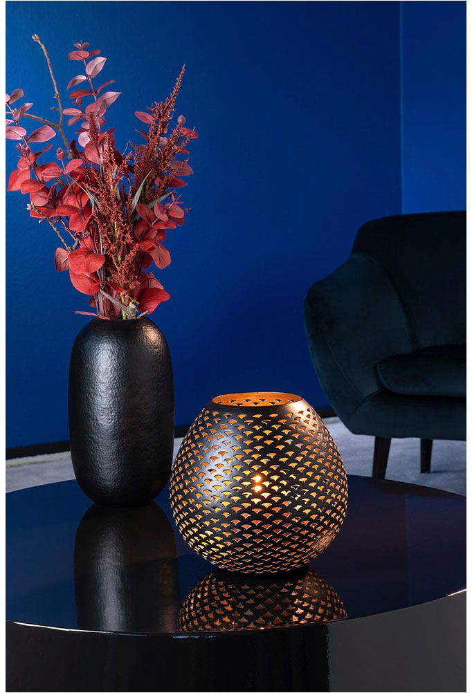 Fink Windlicht »PALERA in schwarz, Größe B/H/T: 24 cm x 22 cm x 24 cm